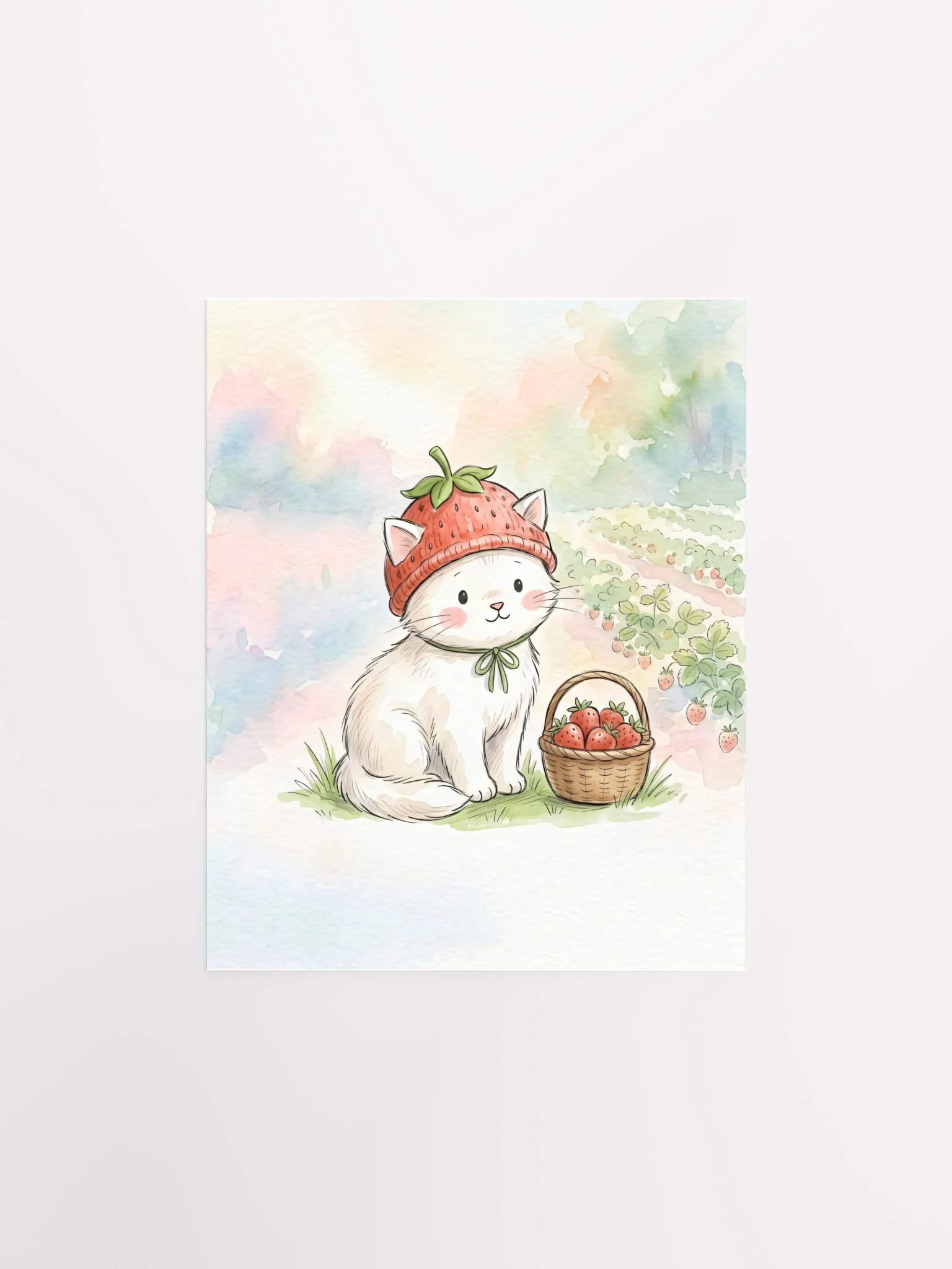 Strawberry Hat Kitten Poster product image (25)
