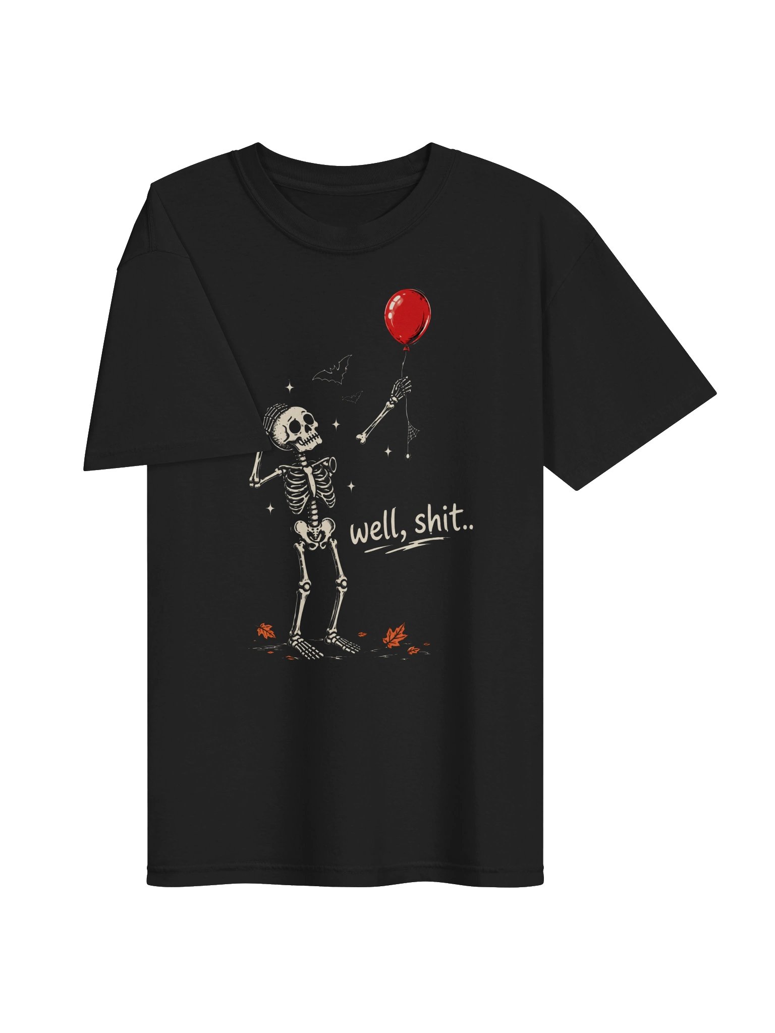 Skeleton Balloon Halloween Shirt — Funny "Well, Sh!t" Graphic Tee product image (51)