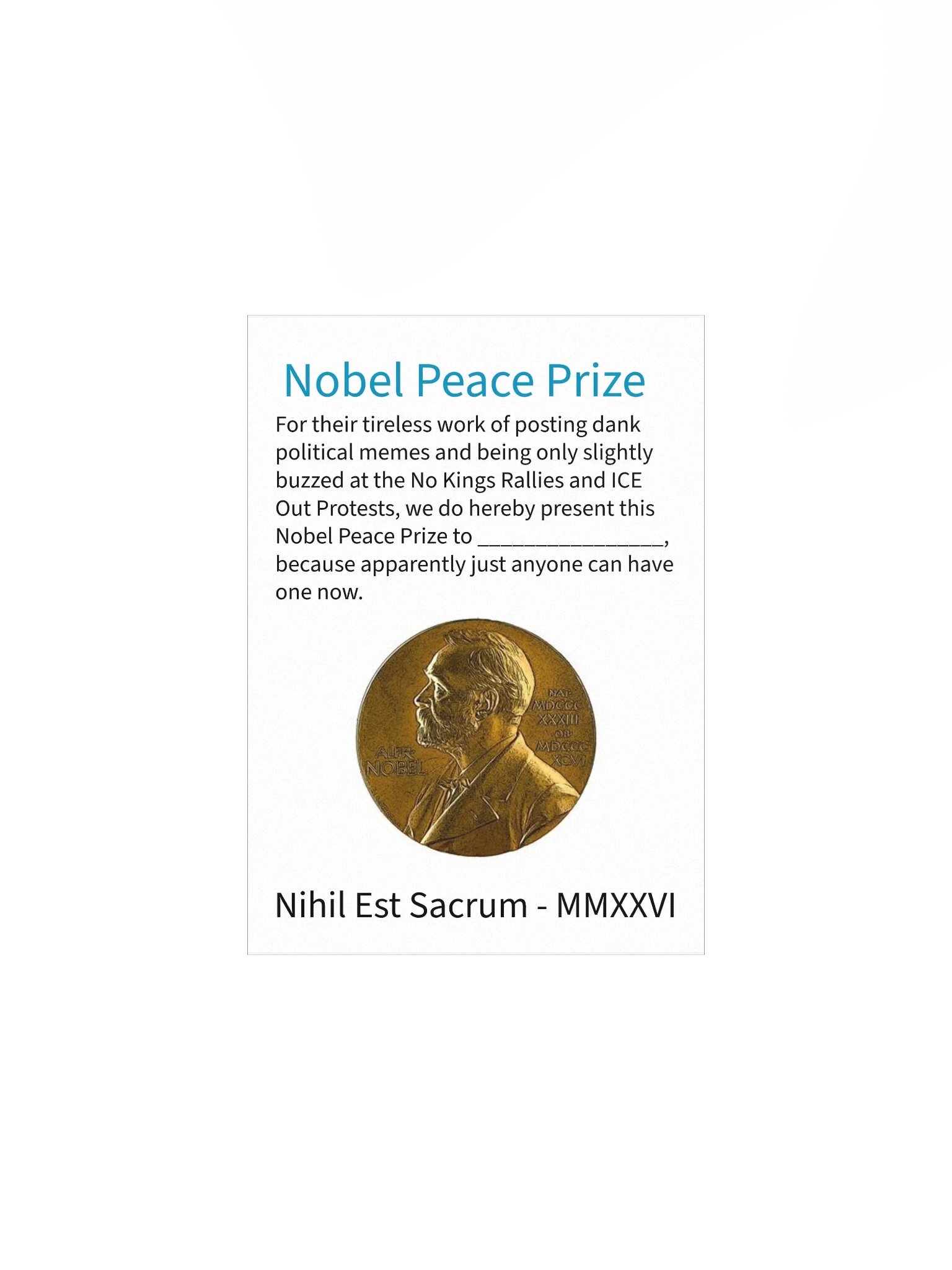 Poster: Nobel Peace Prize product image (1)