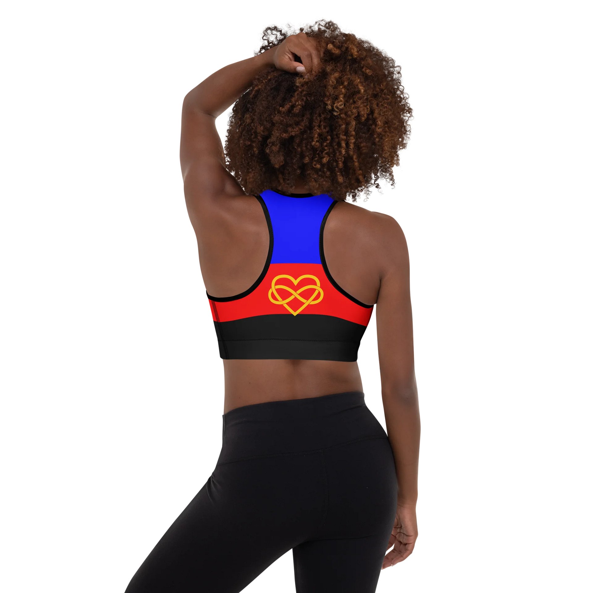 Polyamory Pride Flag Padded Sports Bra product image (2)