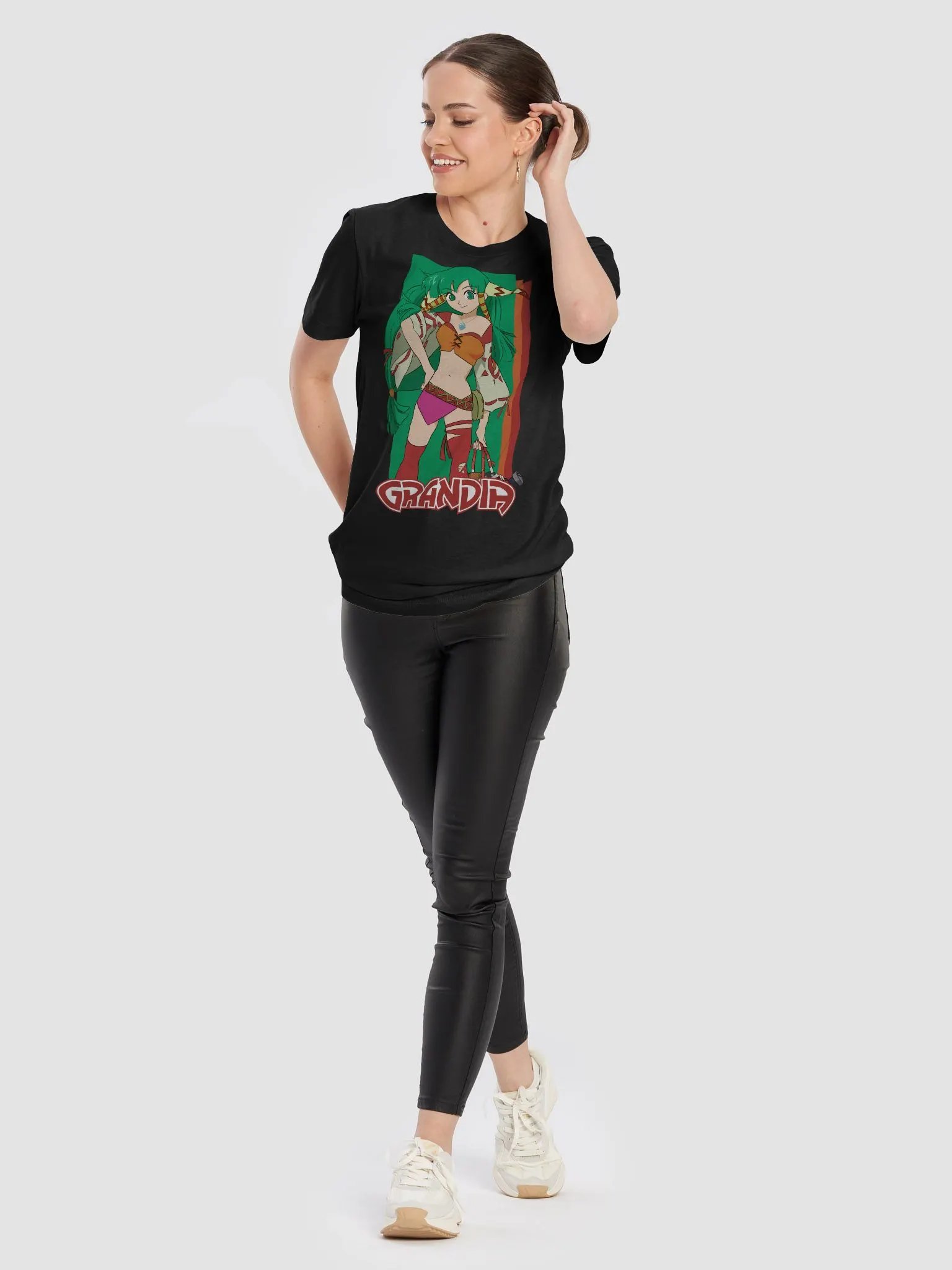 Feena (Full-Color) Supersoft T-Shirt (Black / White) product image (5)