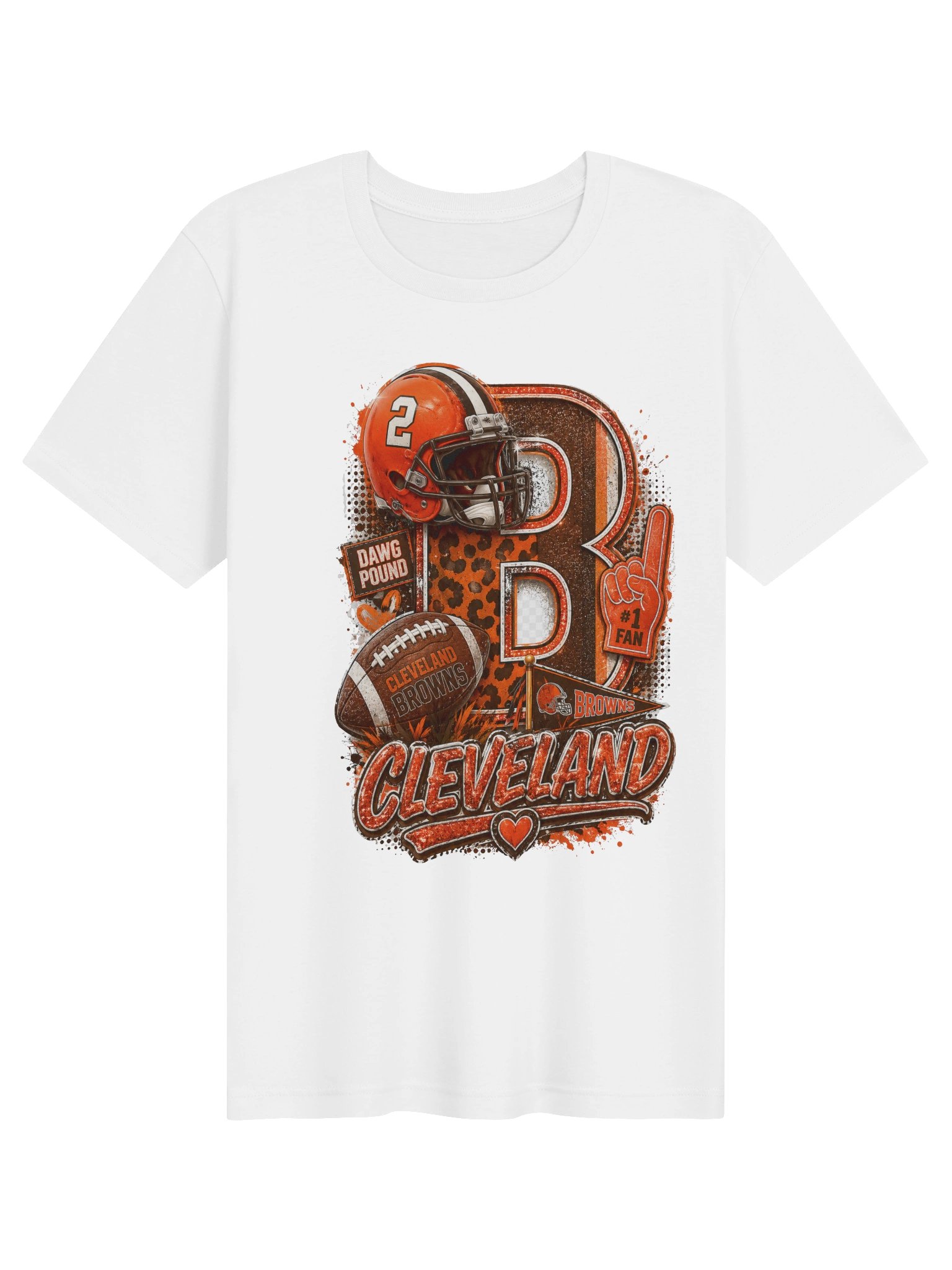 Cleveland Brown Football Tshirt product image (4)