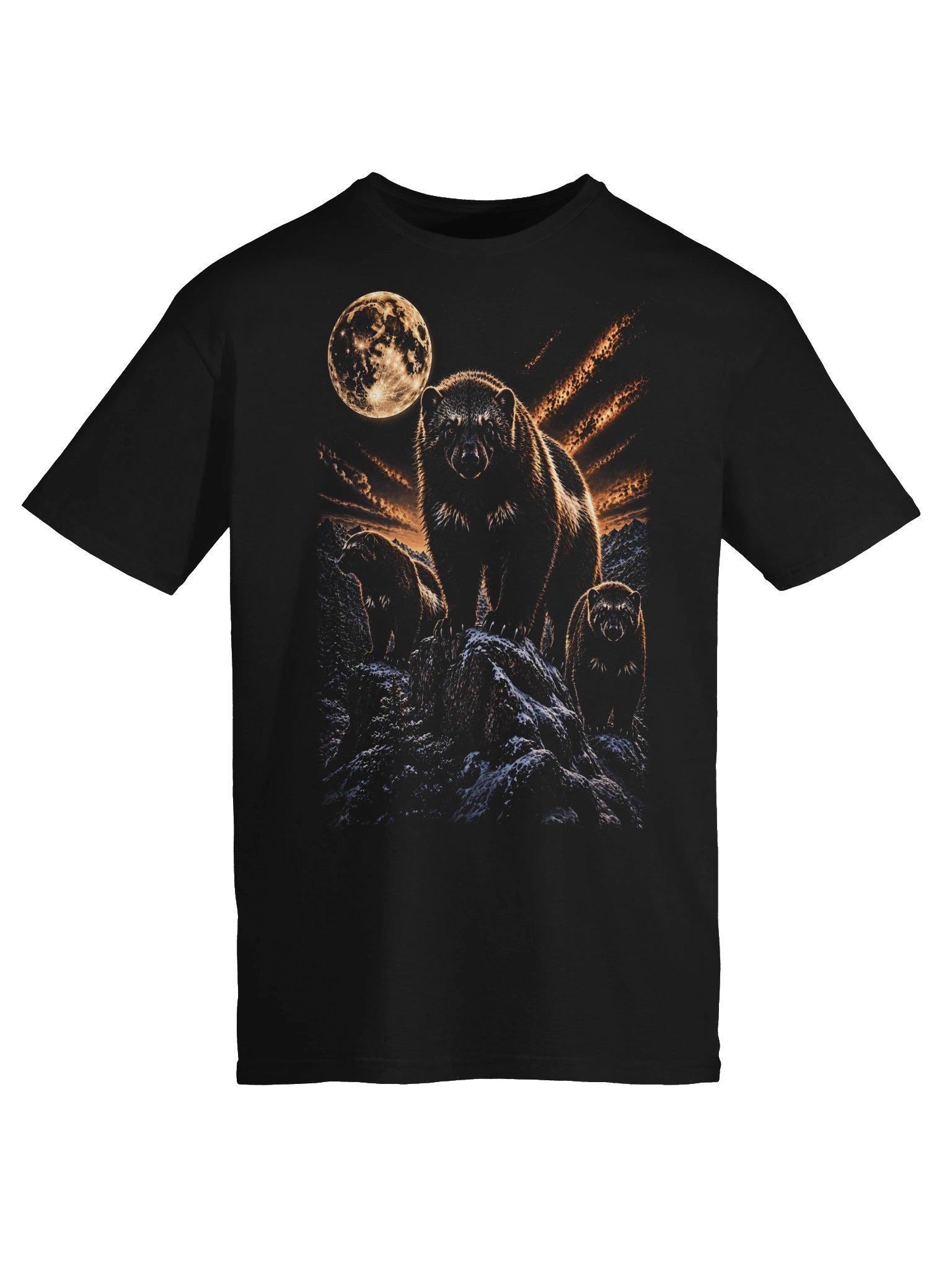 Wolverine Howling Moon Tshirt | Legendary Wildlife Shirt product image (5)