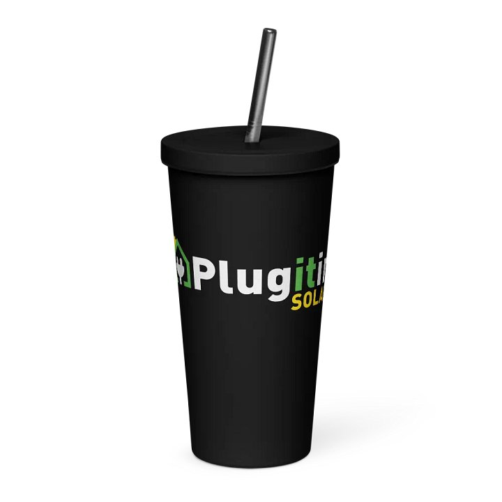 Plug It In Solar High-Quality Insulated Tumbler with Straw product image (1)