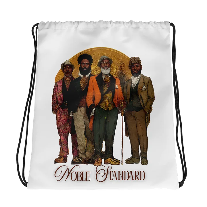 Dapper Gentlemen All-Over Drawstring Bag product image (1)