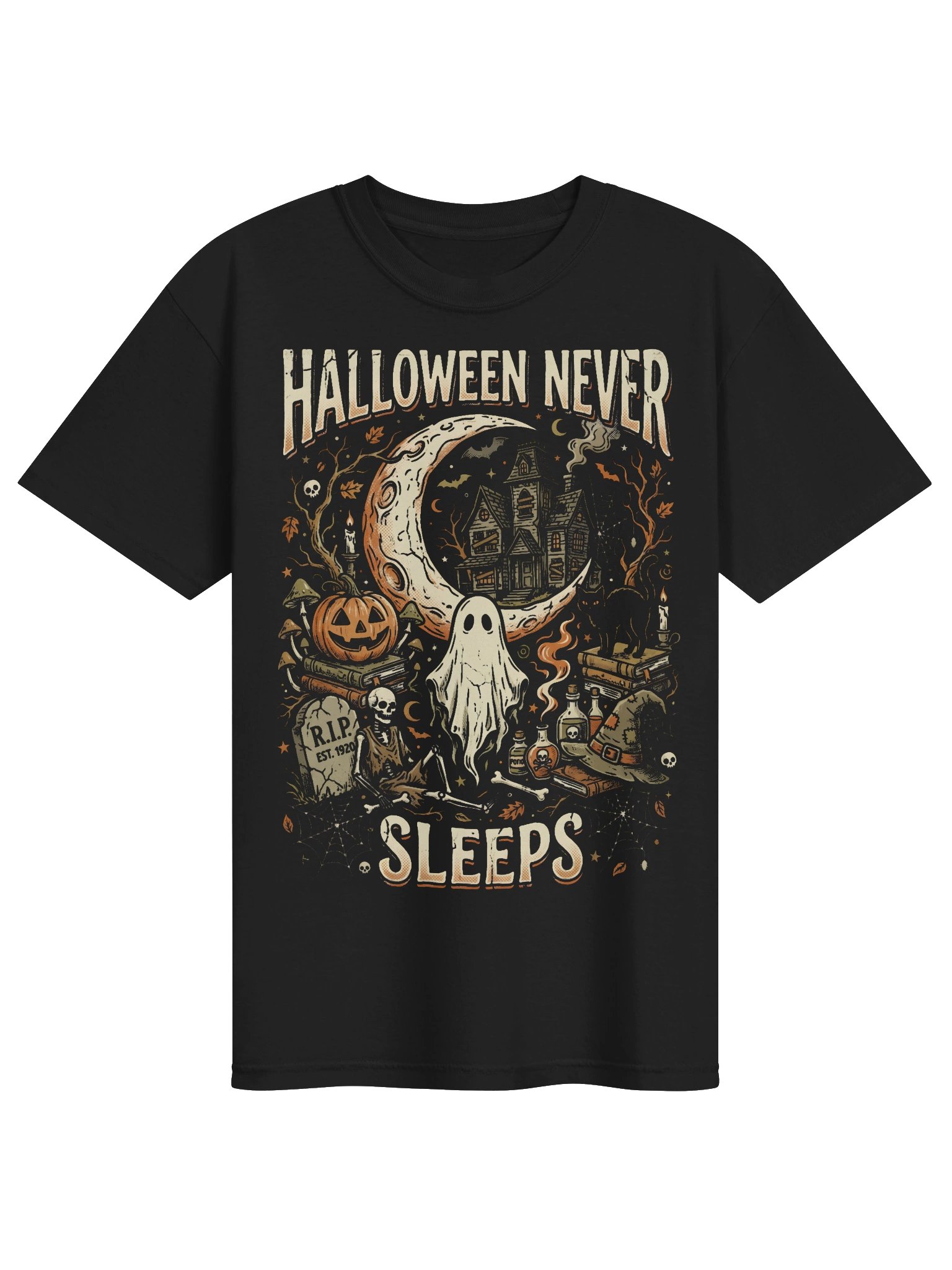 Halloween Never Sleeps – Spooky Night T-Shirt product image (6)