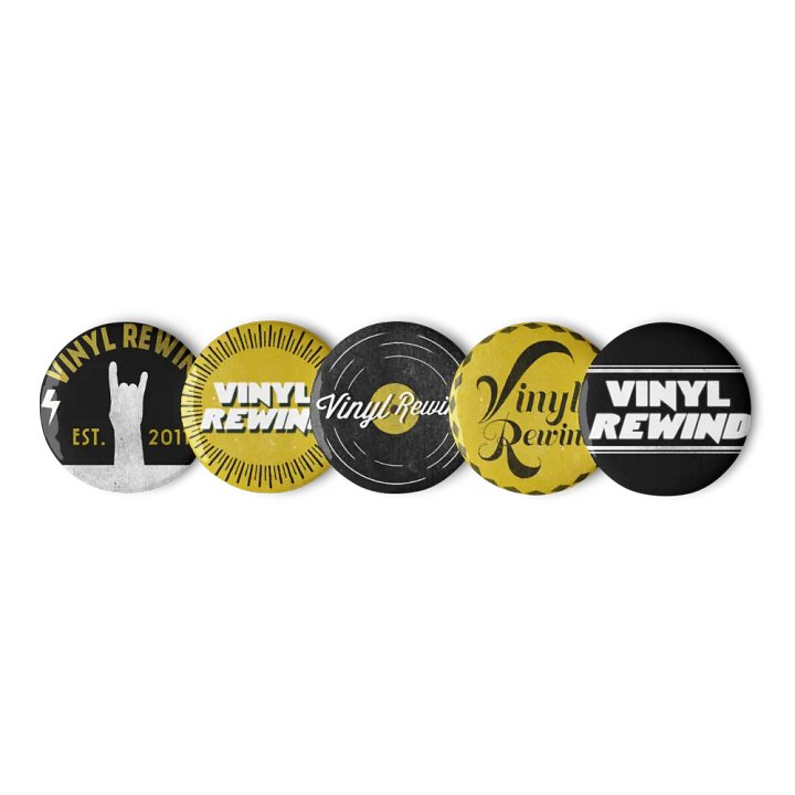 Retro Groove Pin Button Set product image (1)