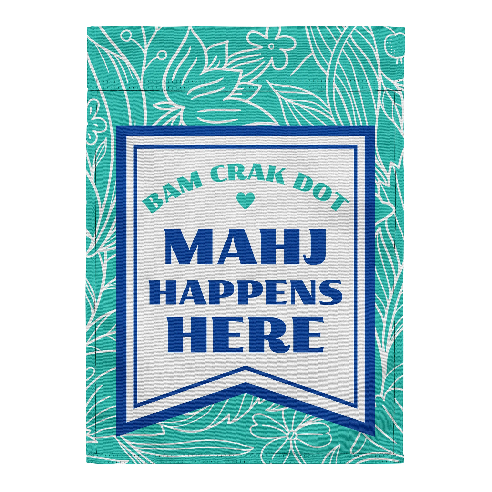 Mahj Happens Here Floral Garden Flag product image (2)