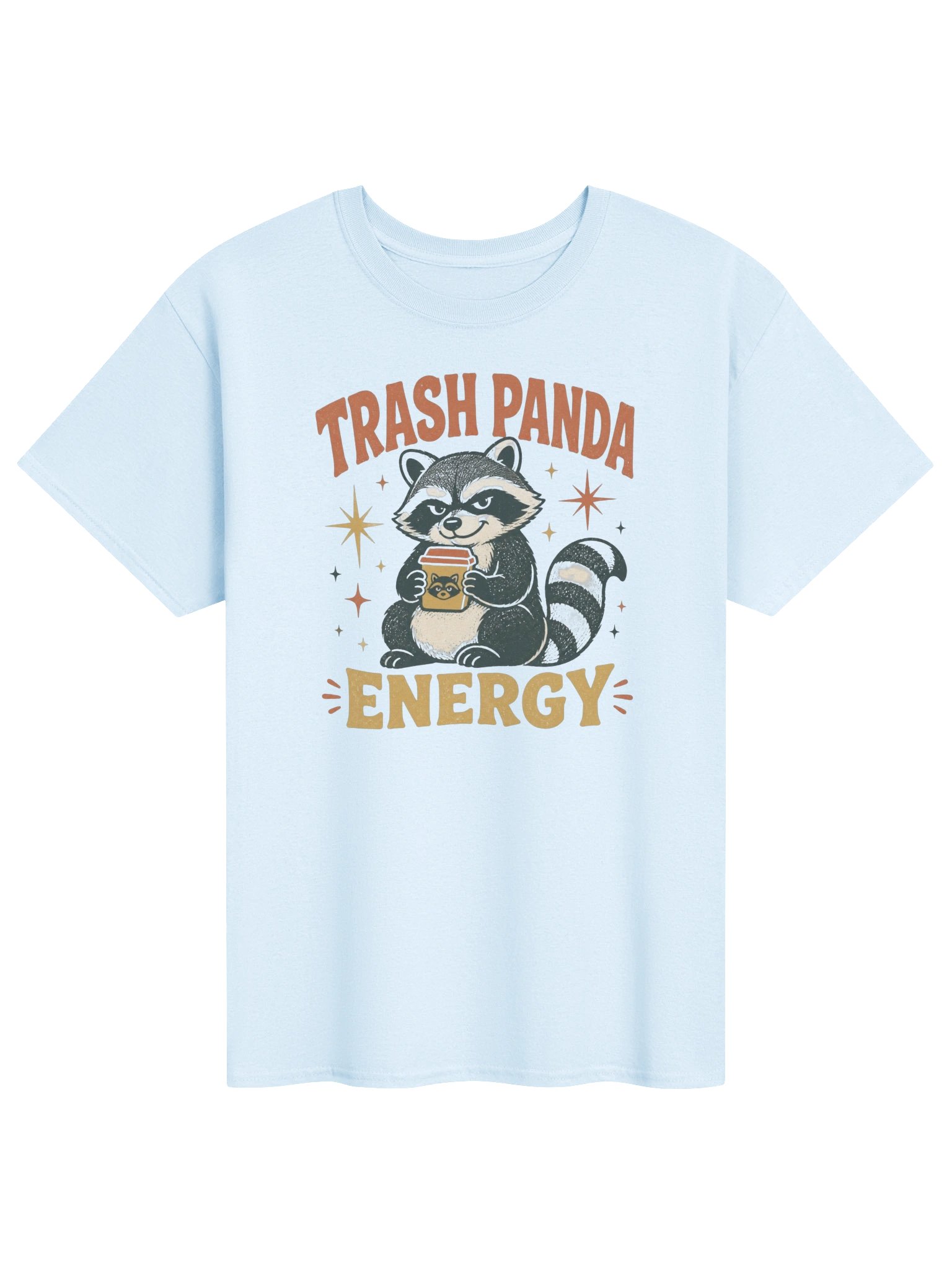 Trash Panda Energy T-Shirt – Funny Raccoon Vintage Graphic product image (2)