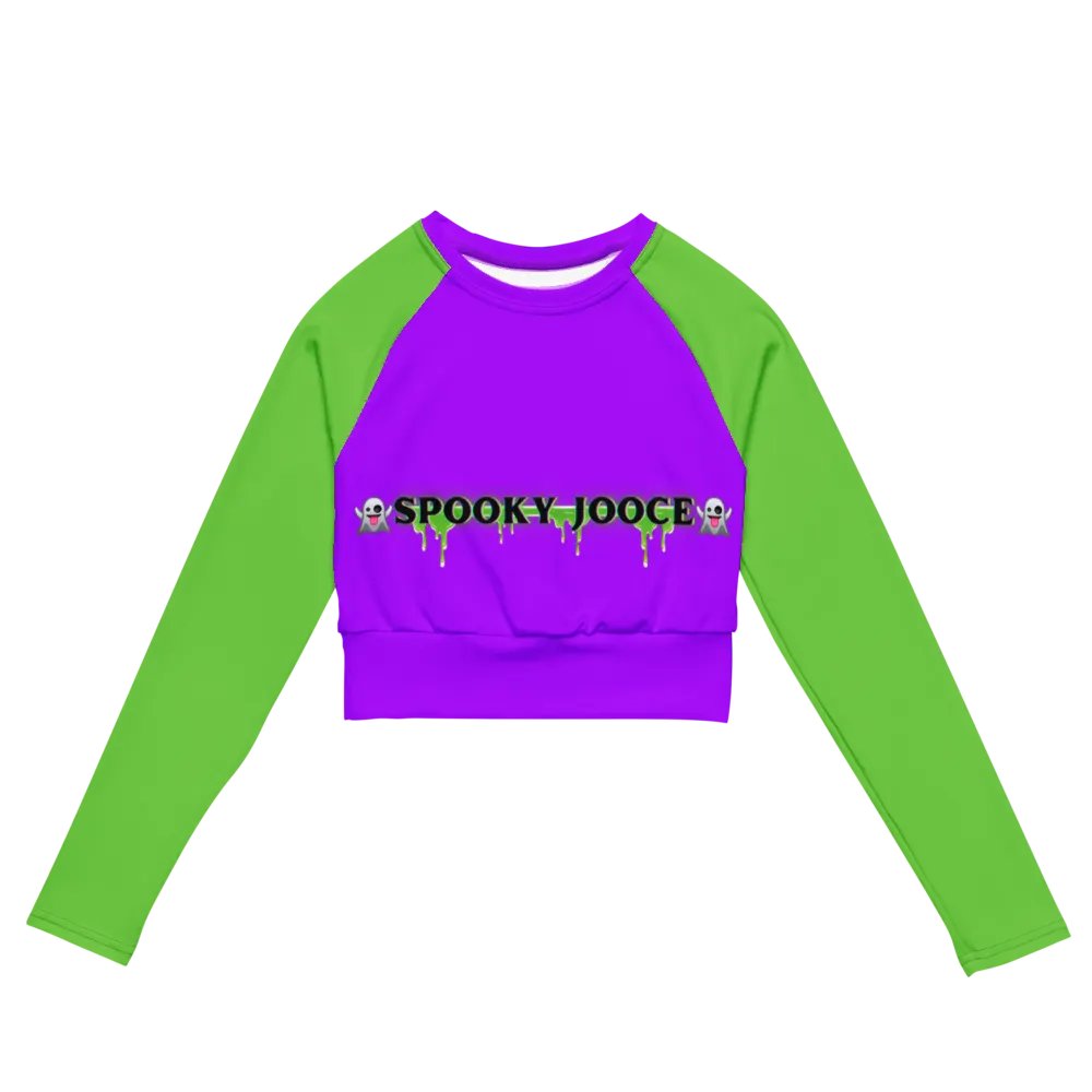 SPOOKY JOOCE Long Sleeve Crop Top - Purple/Green product image (4)