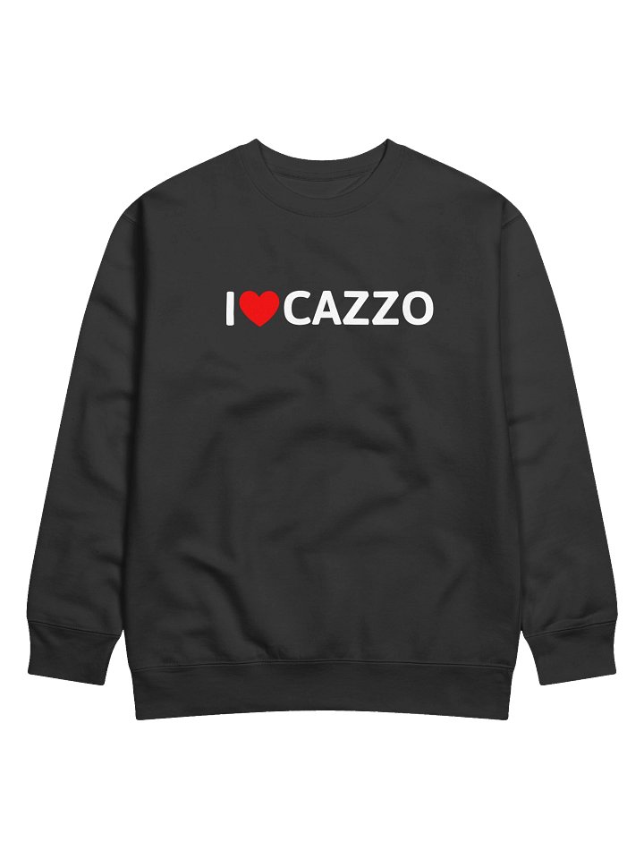 i ♥️ cazzo crewneck black product image (1)