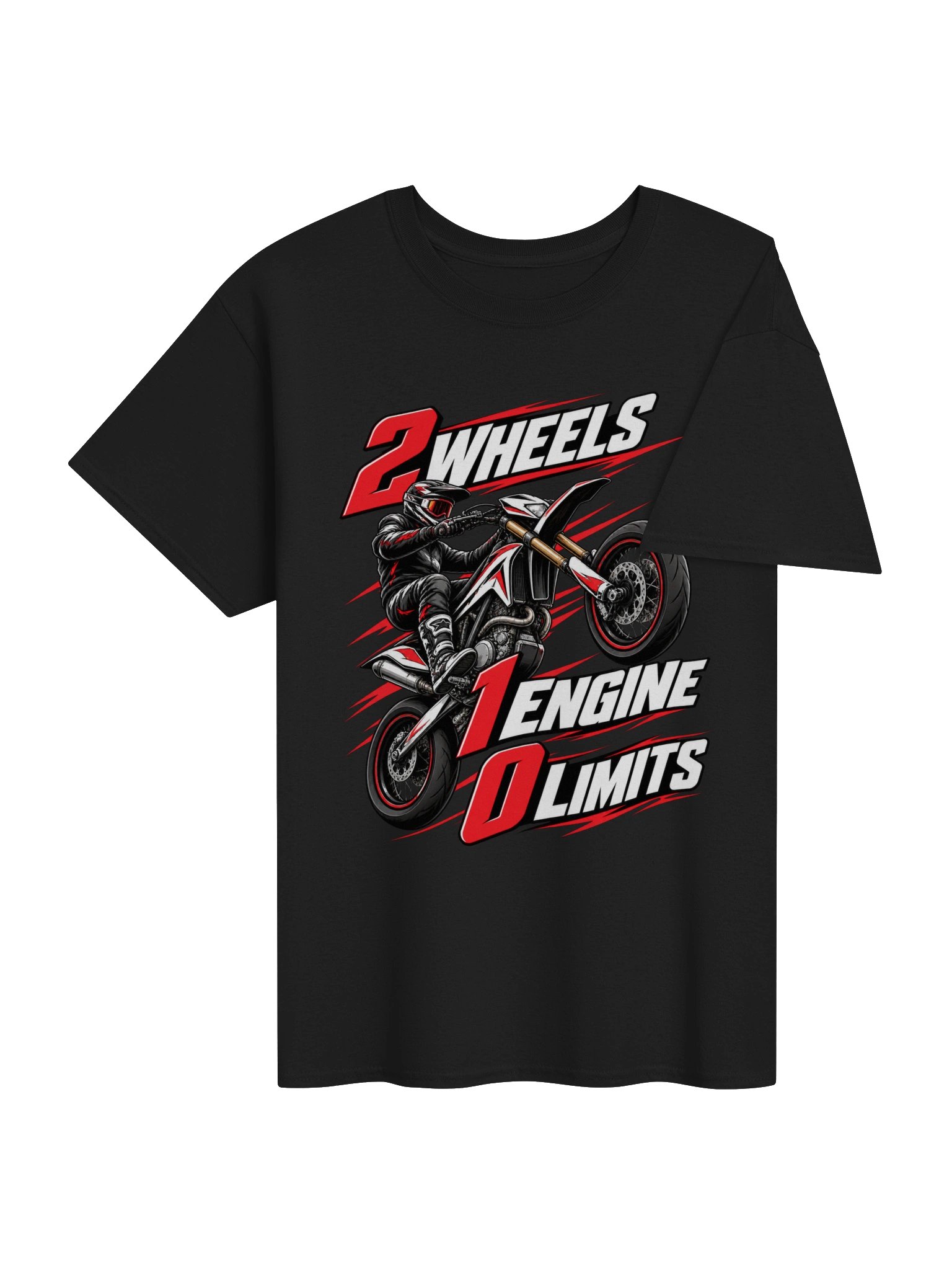 2 Wheels 1 Engine 0 Limits Sport Bike T-Shirt product image (4)