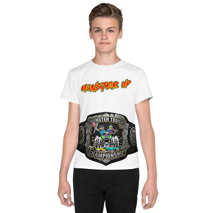 All-Over Print Youth Crew Neck T-Shirt : MONSTER UP CHAMPIONSHIP BELT product image (1)
