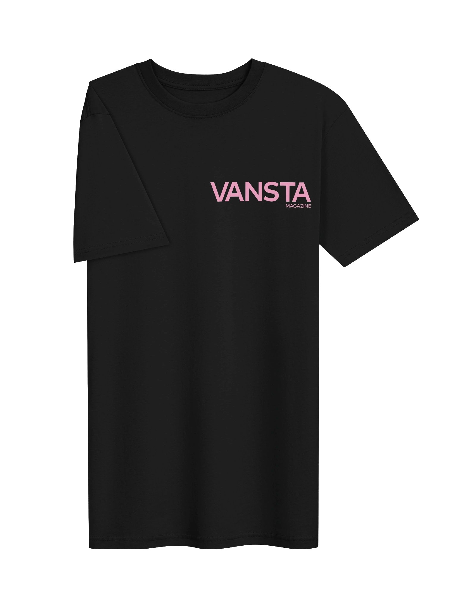 VANSTA Heavyweight Tee · Black w/ Pink Logo product image (5)