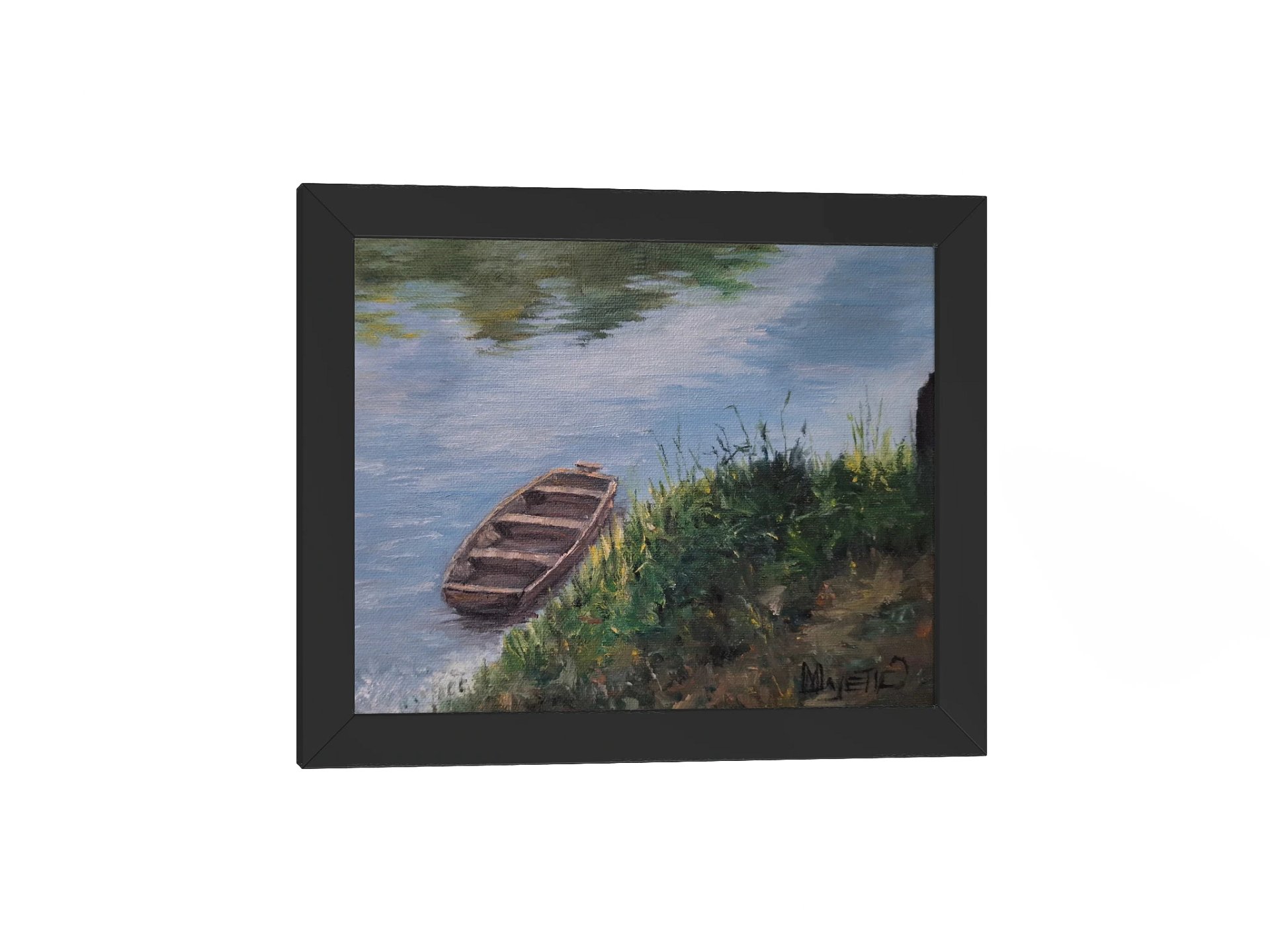 Lajdica na Kupi/Boat on Kupa - Uokvireni Print/Framed Print product image (1)