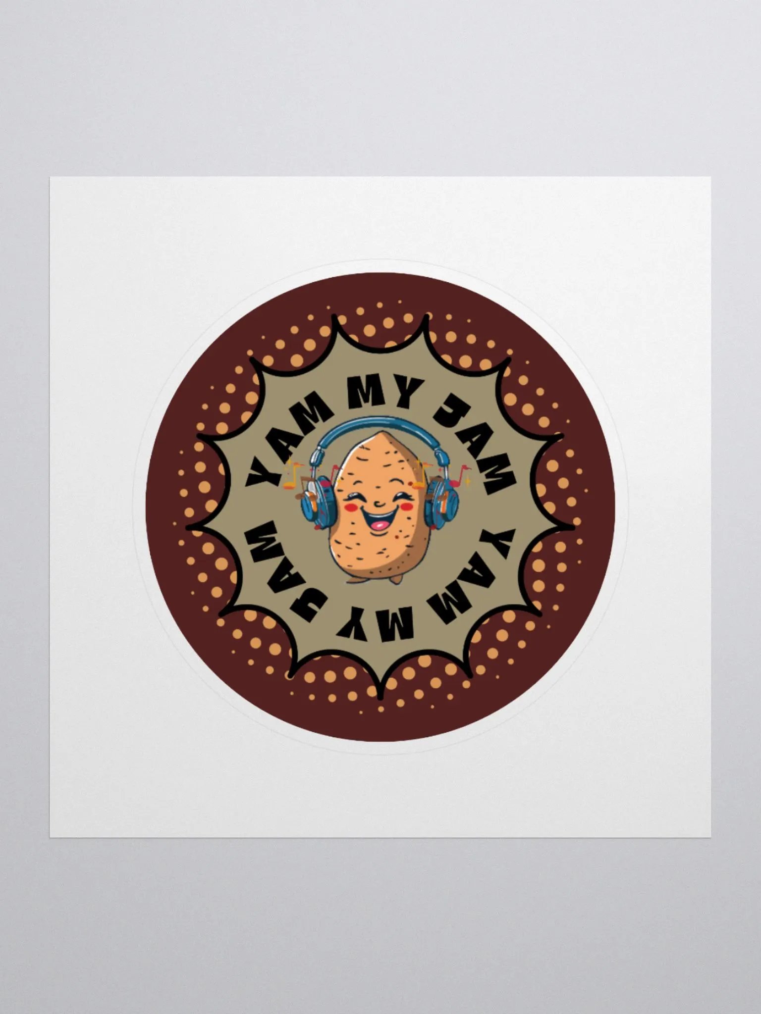 Yam My Jam Music Lover Sticker product image (1)