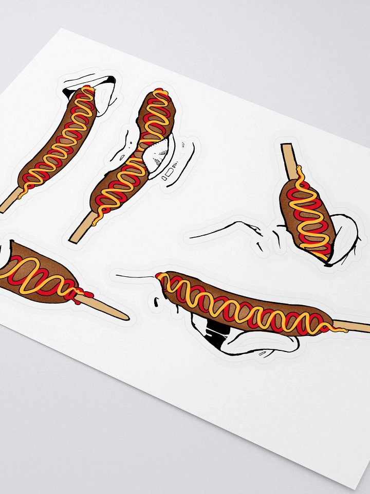 Eating Corn Dog Stickers product image (2)