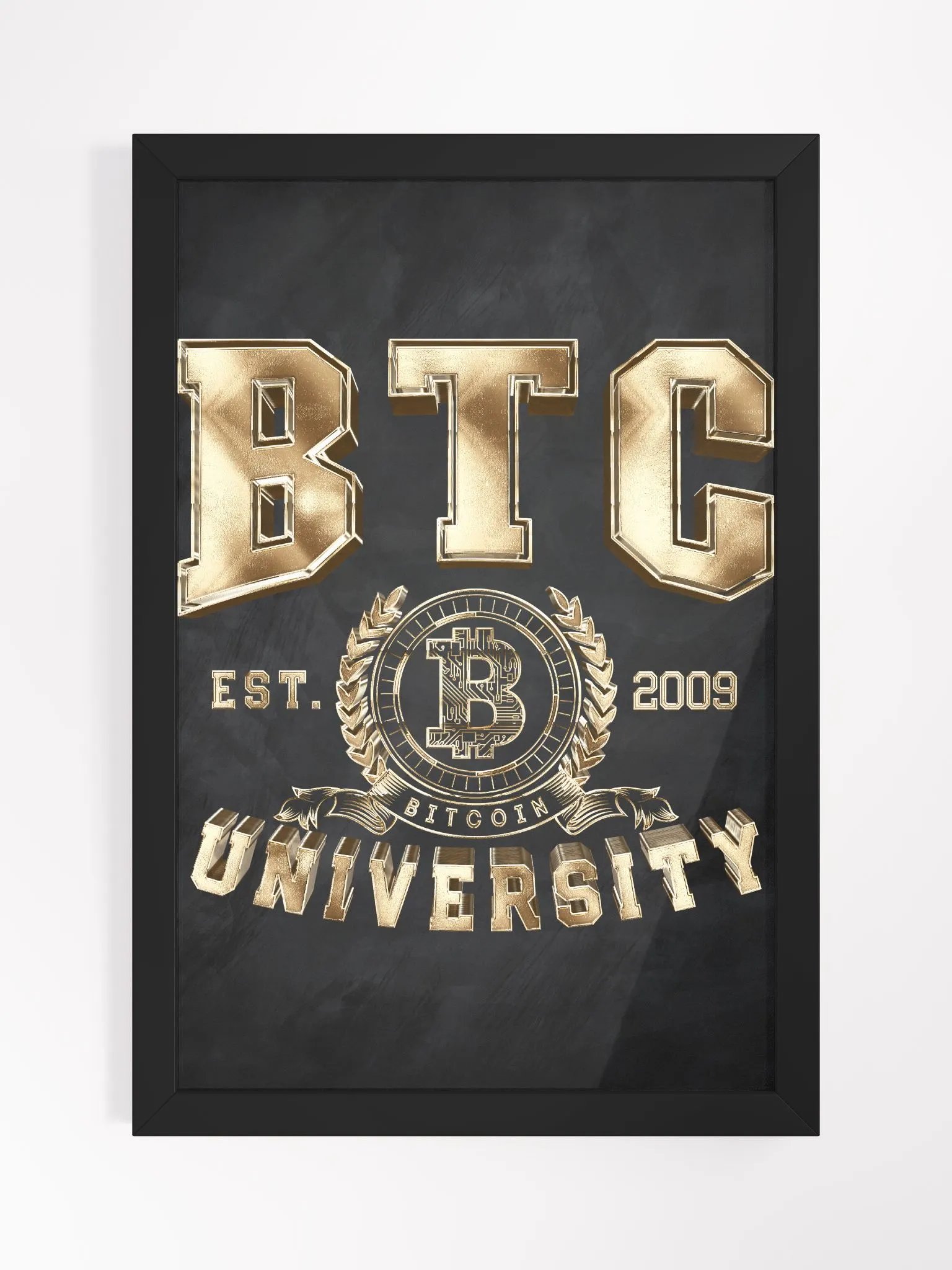 Bitcoin BTC University College Crypto Currency Blockchain Posters product image (2)
