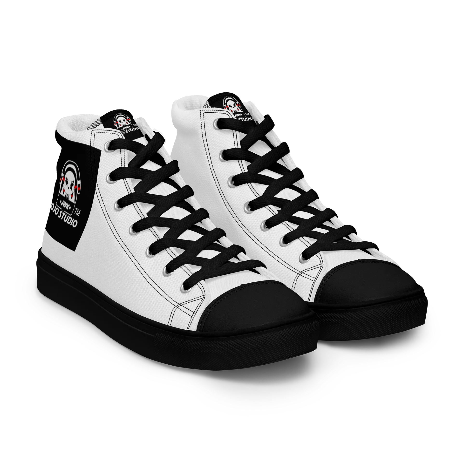 Jozef Kayembe High Top Canvas Shoes | JWK JOJO STUDIO product image (9)