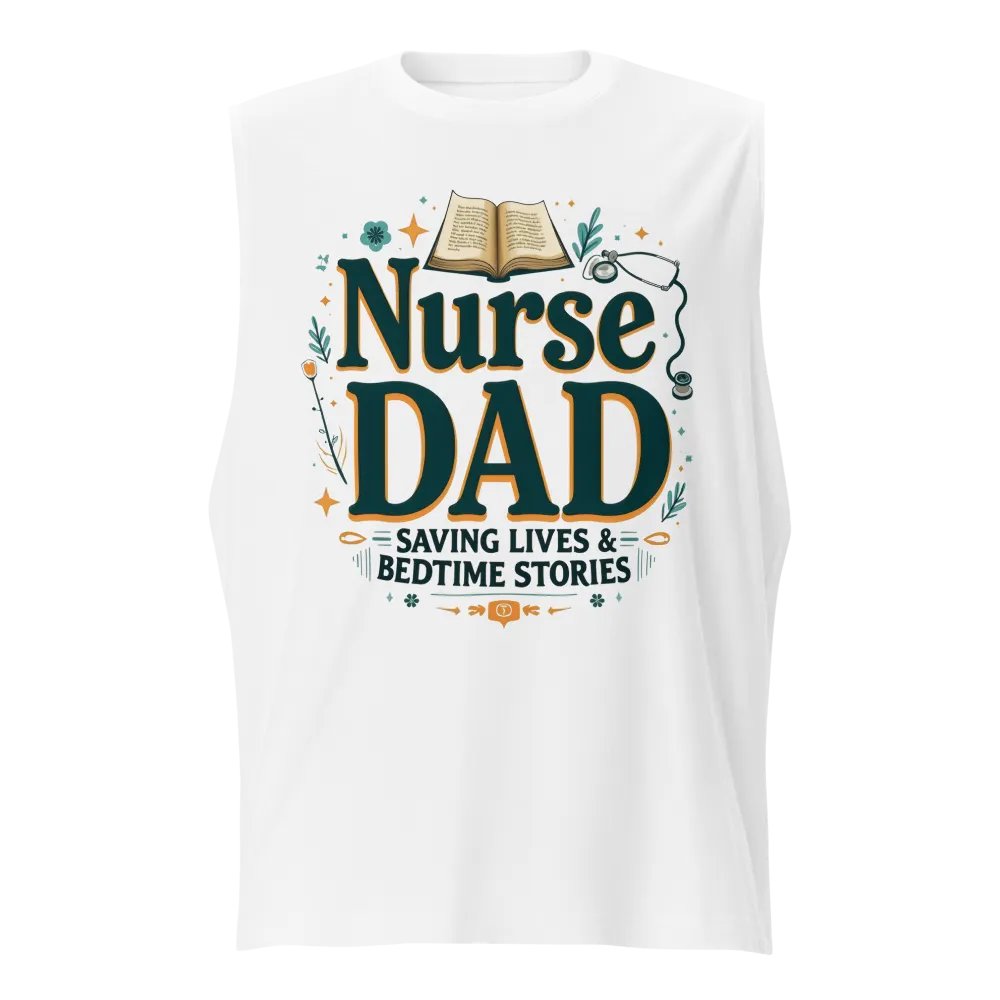 Nurse Dad: Saving Lives & Bedtime Stories Muscle Tank product image (1)