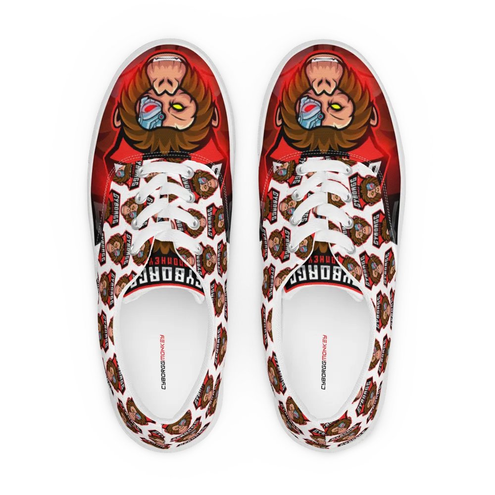 CyborggMonkey Red Pattern Men's Shoes product image (1)