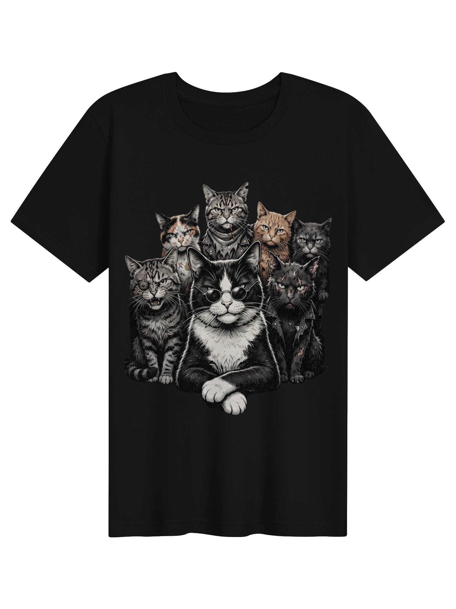 Funny Gangster Cat Shirt, Meme Cats Graphic Tee, Vintage Cat Lover Shirt, Funny Cat Meme Tee, Edgy Cat Shirt, Cat Dad Gift, Cat Mom Shirt product image (1)