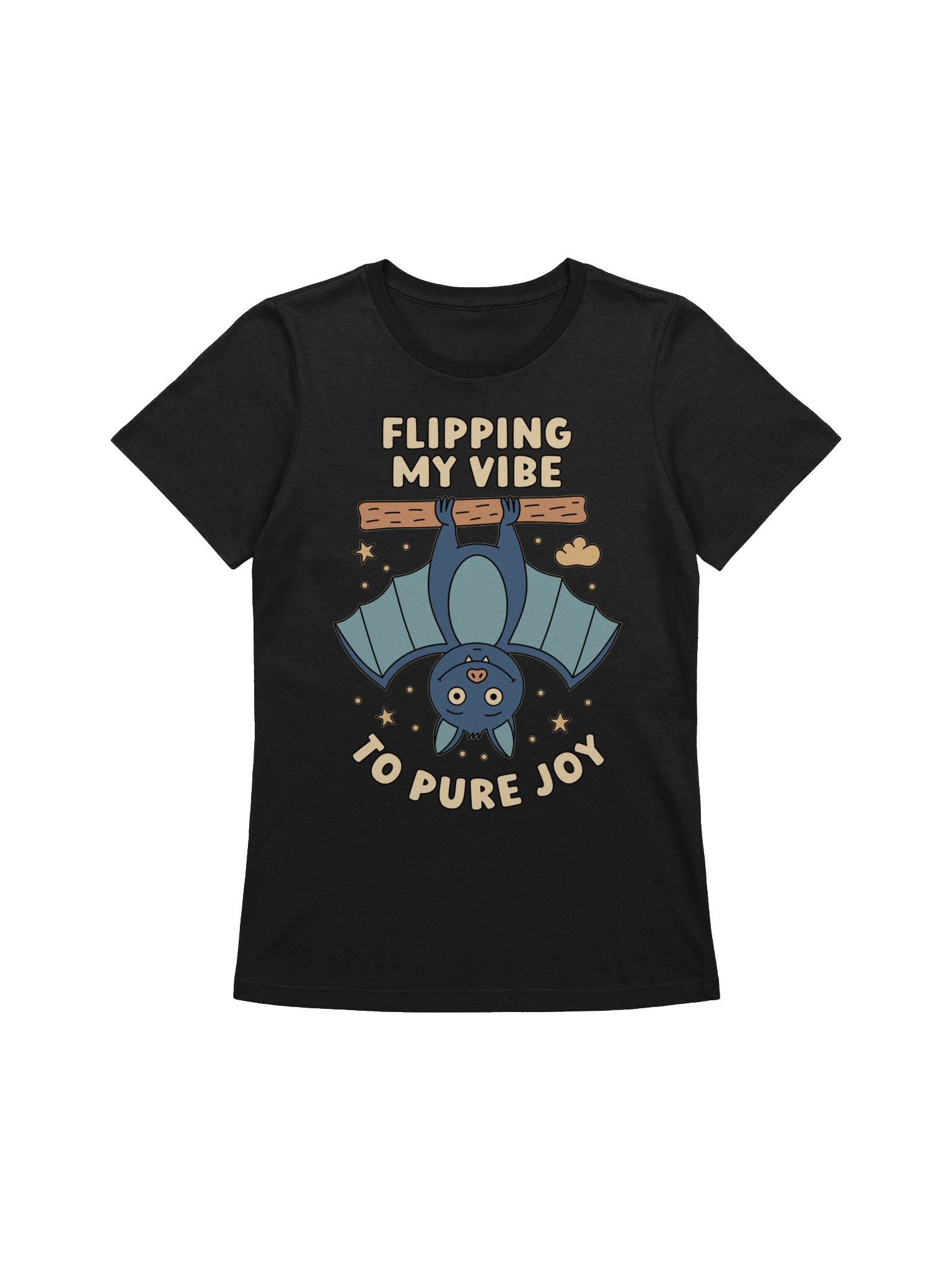 Flipping My Vibe to Pure Joy Cute Silly Funny Bat Women's Relaxed-fit T-shirt product image (1)