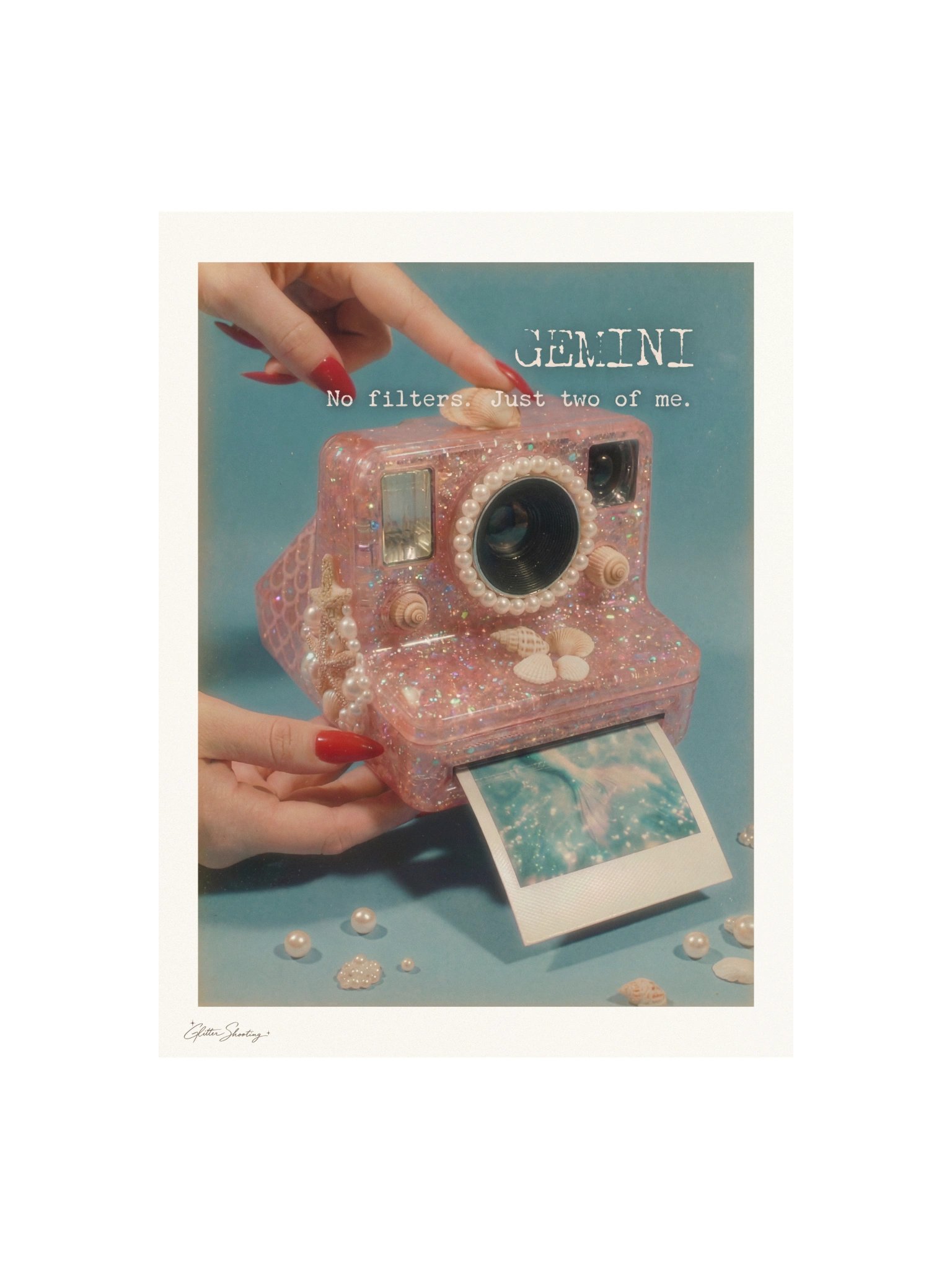 Gemini Mermaid Zodiac Art Print product image (1)