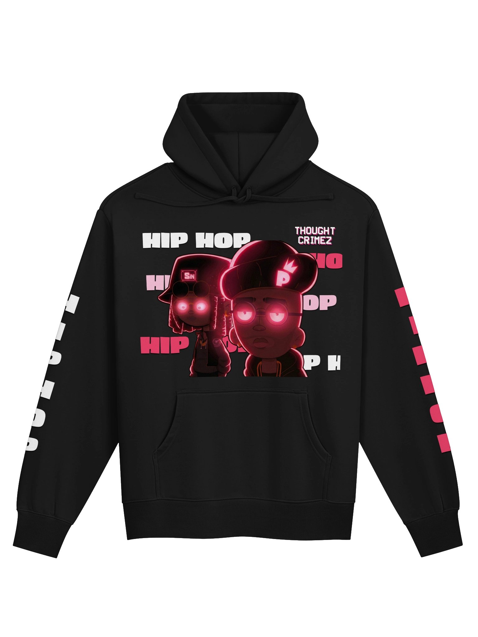 HIP HOP DARK CRIMEZ Neon Graphic Hoodie product image (1)