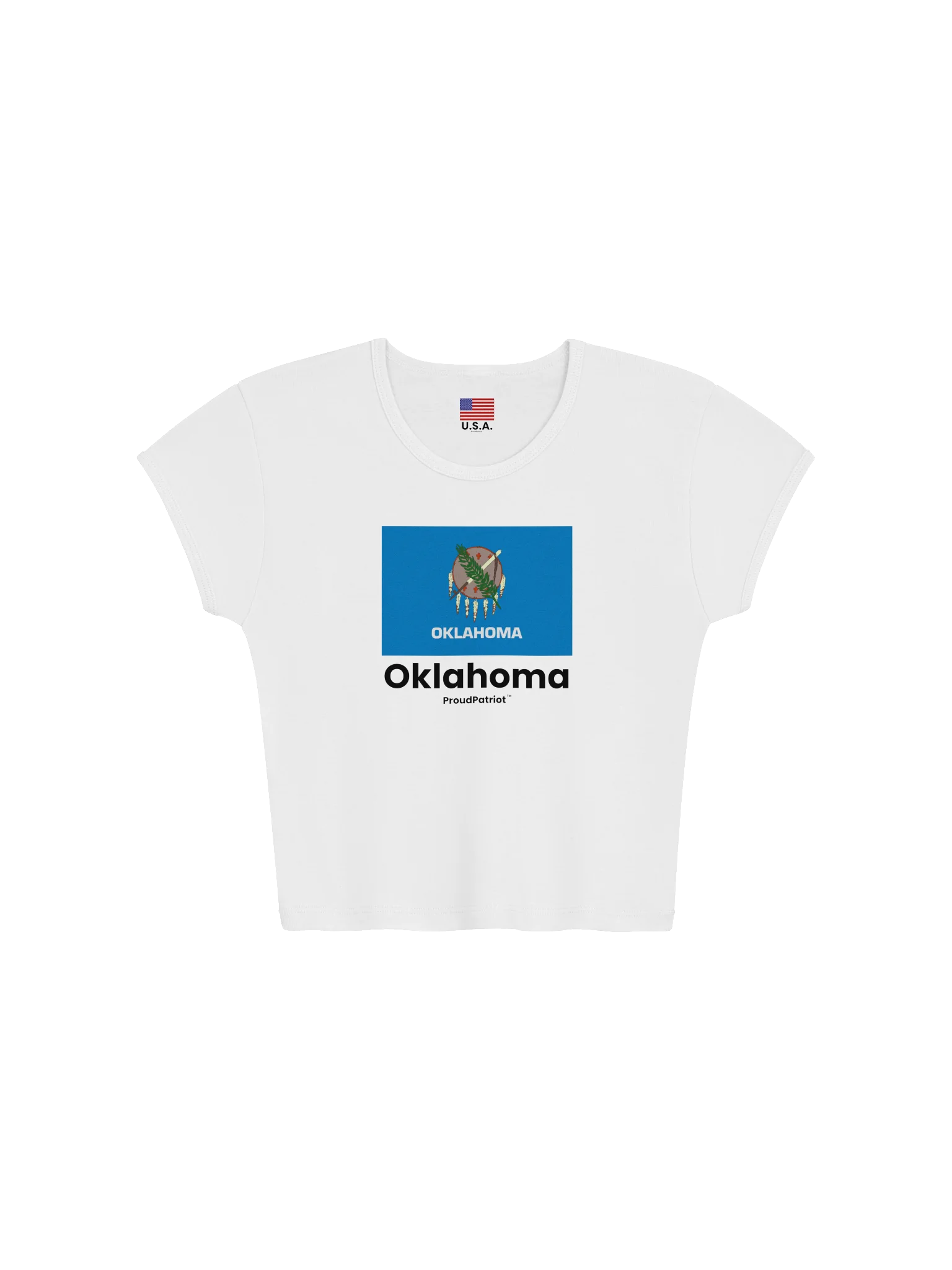 Oklahoma Women's Ribbed Baby Tee Crop Top product image (5)