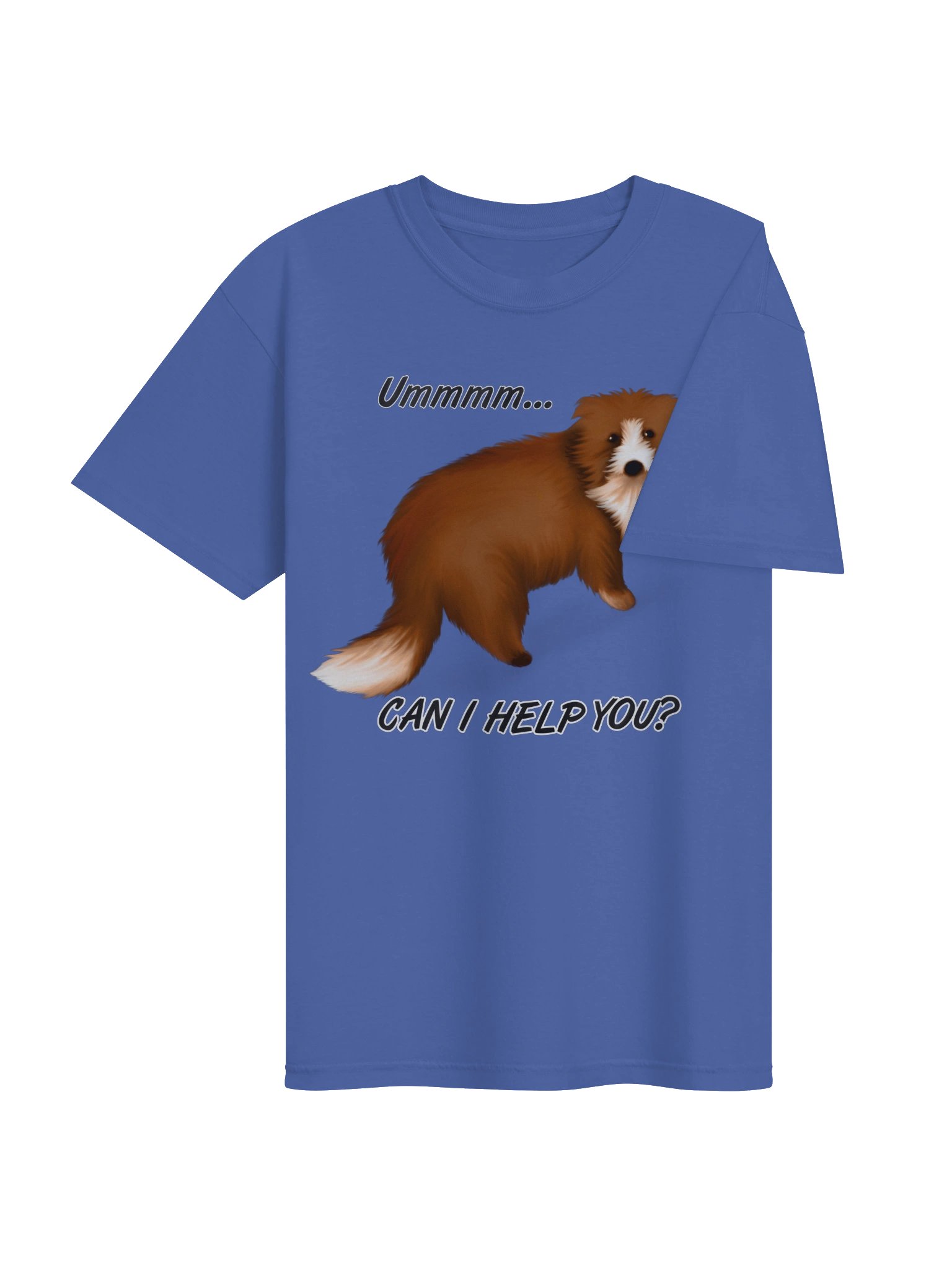 Dog "Ummm... Can I Help You?" T-Shirt. Men's Comfort Colors Garment-Dyed Heavyweight T-Shirt product image (3)