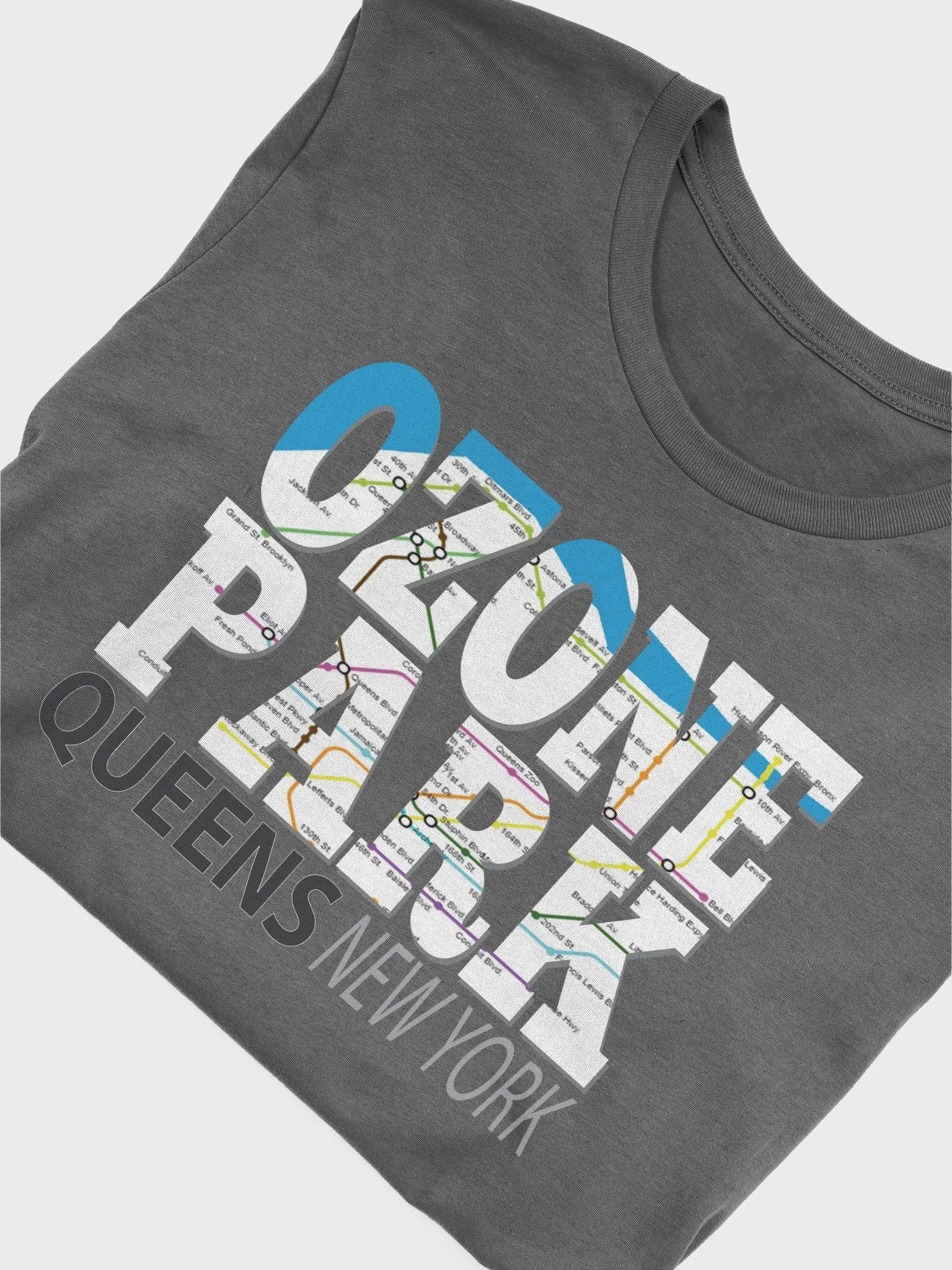 Fun Cool Ozone Park Queens New York with Subway Map T-Shirt product image (5)