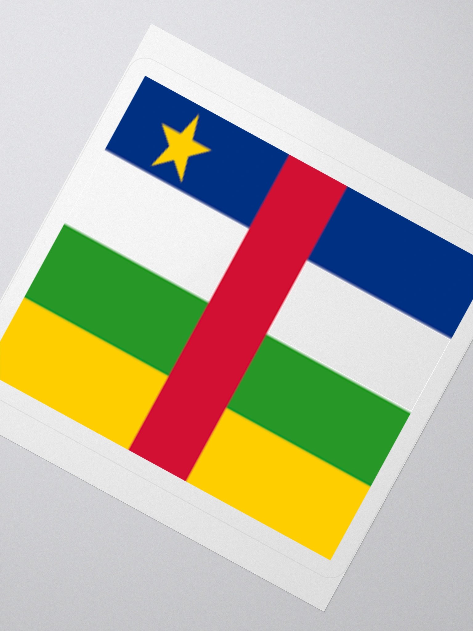 Central African Republic Flag Sticker | Red Star Design | Durable Vinyl | 3 Sizes product image (4)
