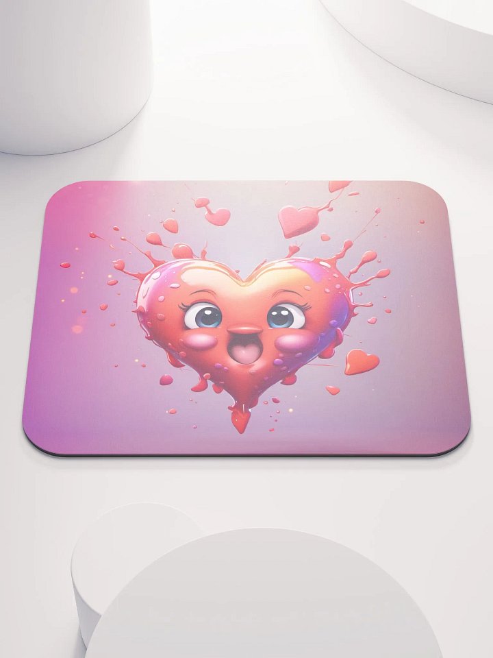 Cute Heart Mouse Pad product image (1)