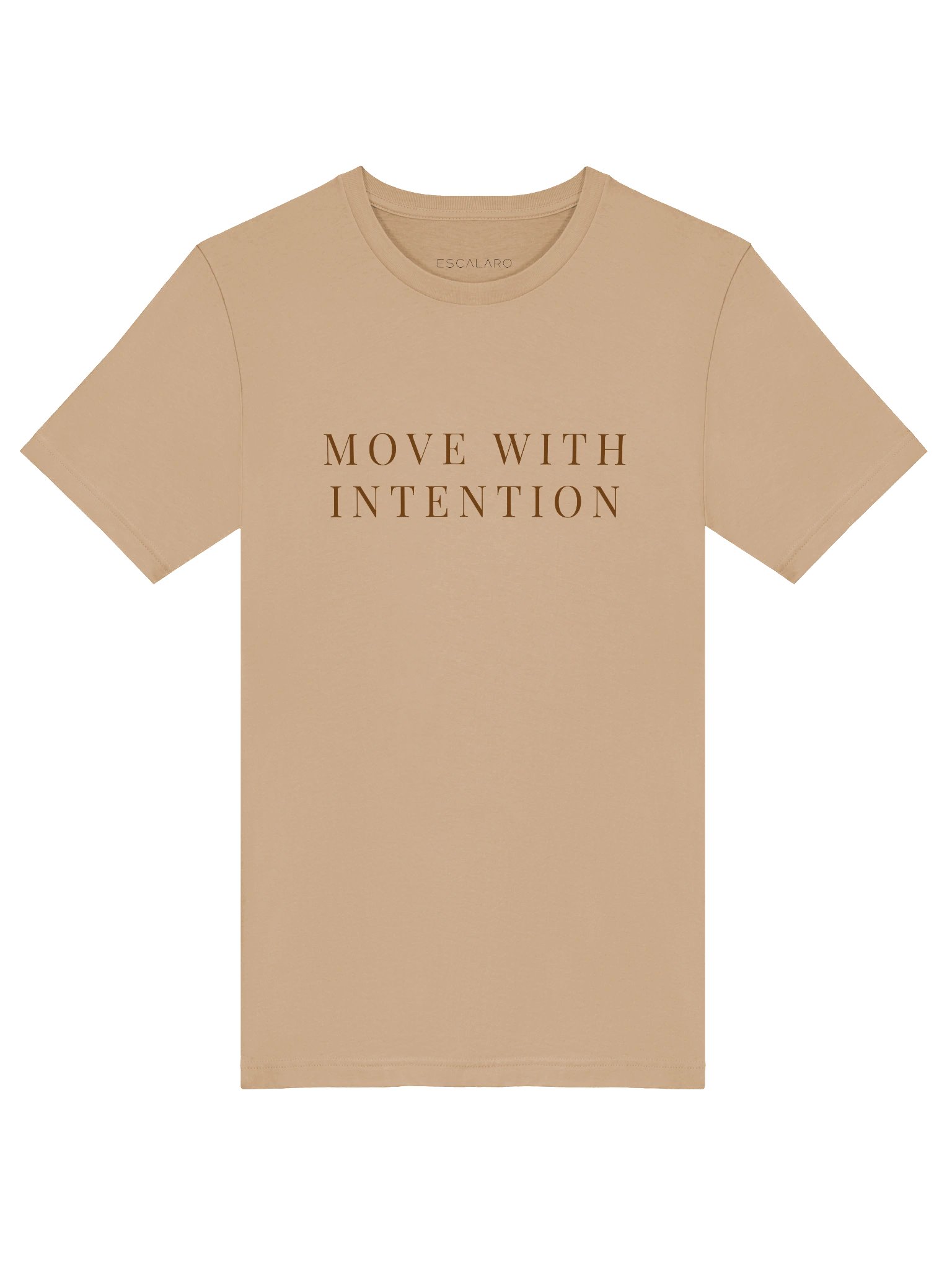 Move With Intention T-Shirt – Minimalist Statement Tee | Neutral Aesthetic Cotton Shirt product image (7)