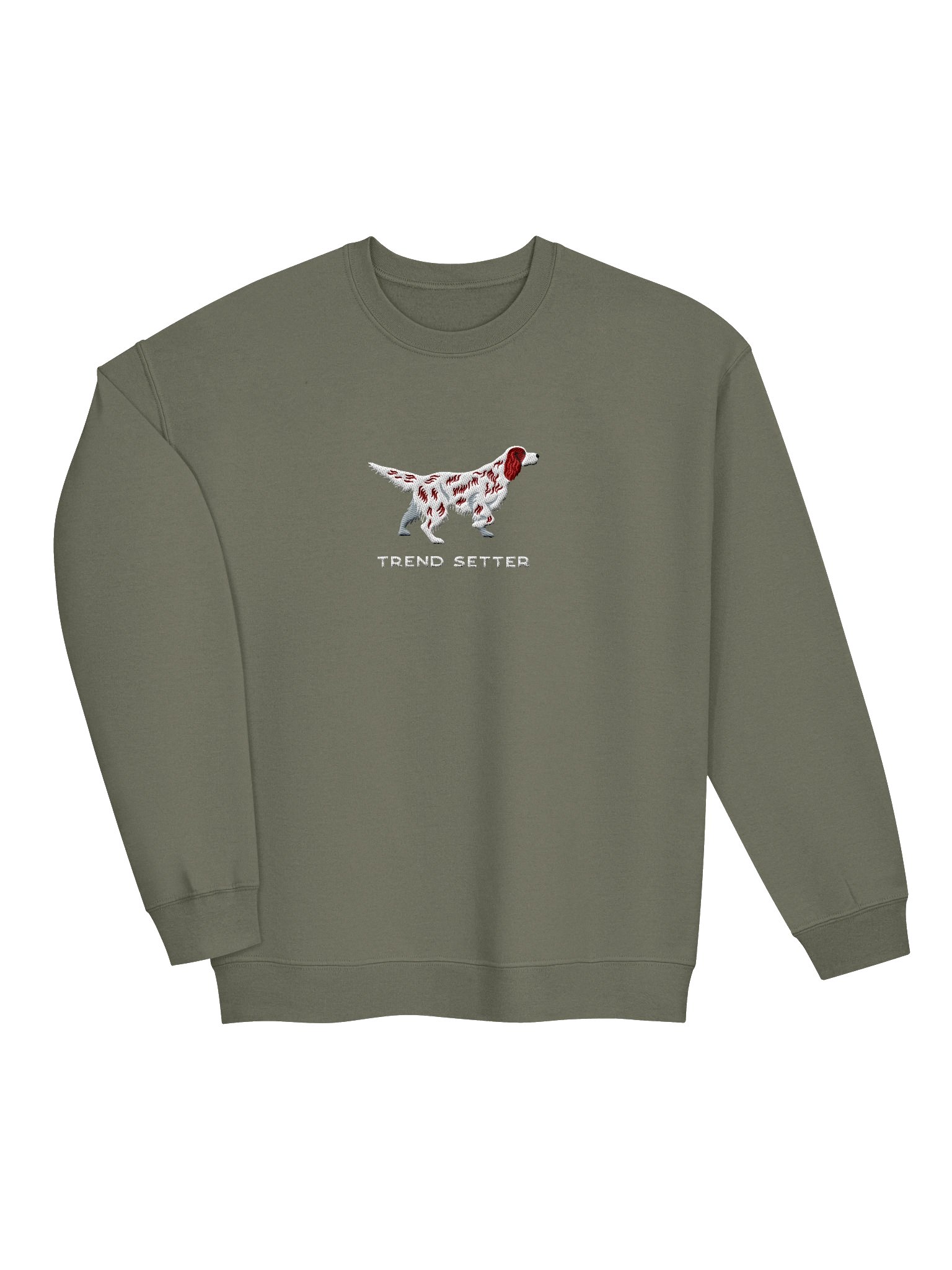 Trend Setter Sweatshirt (Embroidered) of an English Setter(Liver Belton) product image (6)
