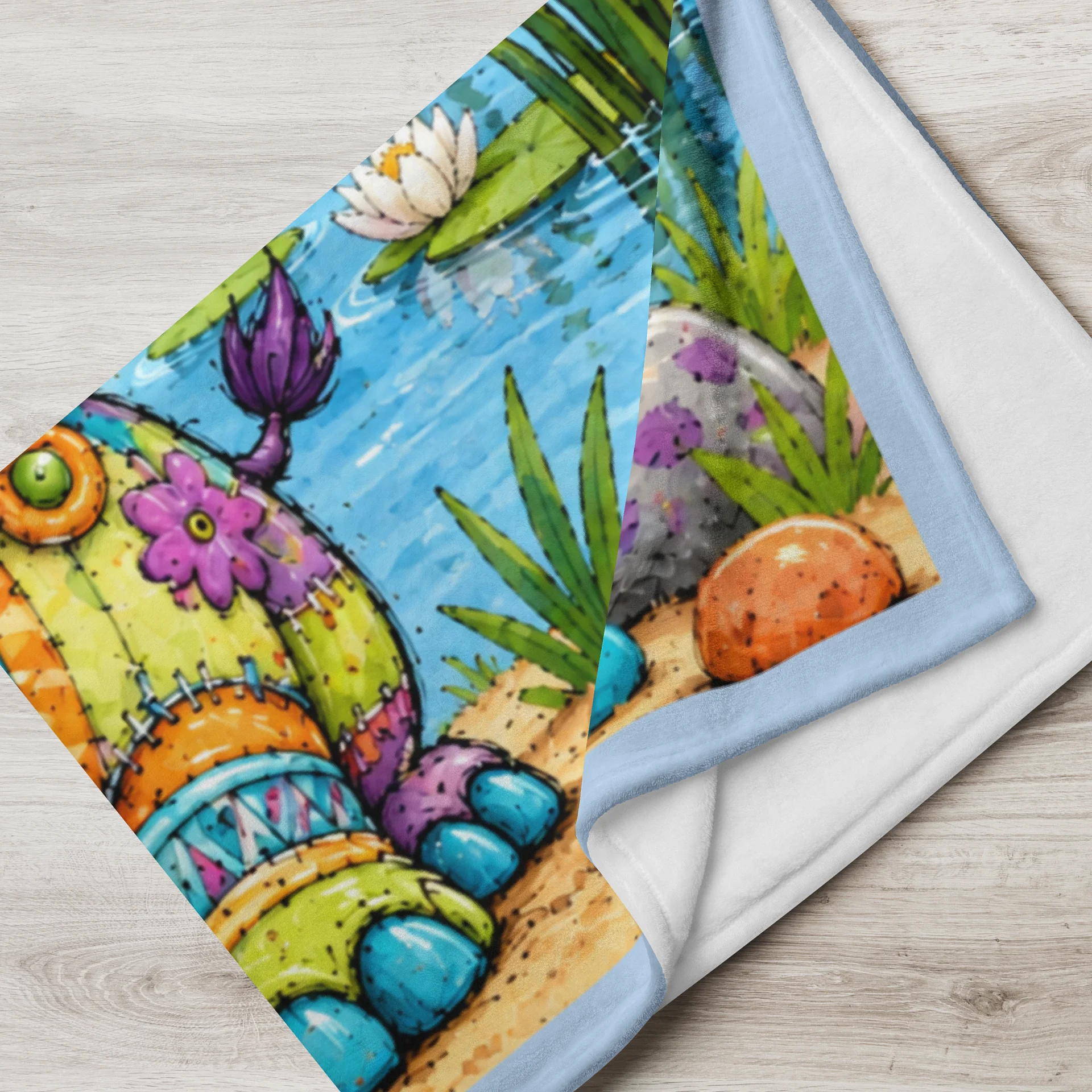 Plaid Faune - Paco l’Hippopotame (Small - 127X153cm) product image (4)