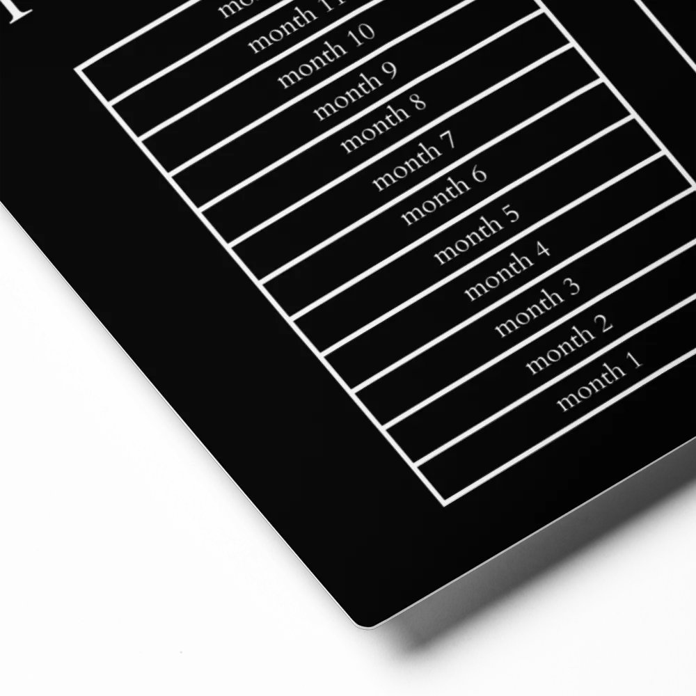 HIGHFALUTIN ANNUAL RENT TRACKER (white design 1) product image (2)