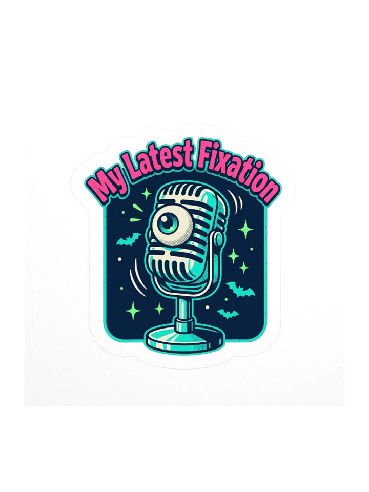 My Latest Fixation Retro Microphone Kiss Cut Sticker product image (3)