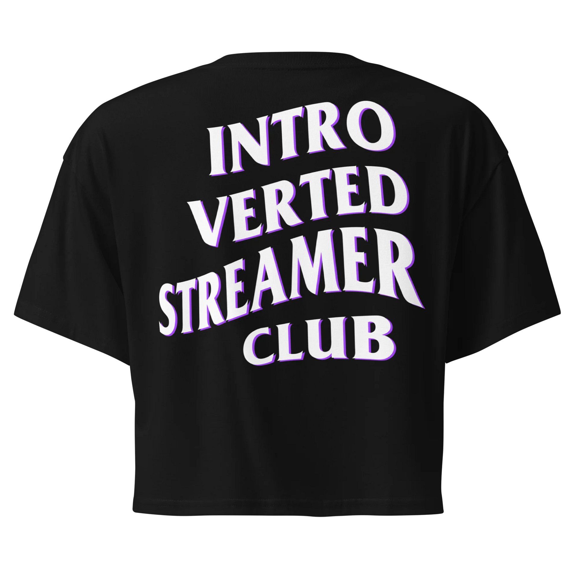 Introverted Streamer Club Tired Team Purple Crop product image (1)