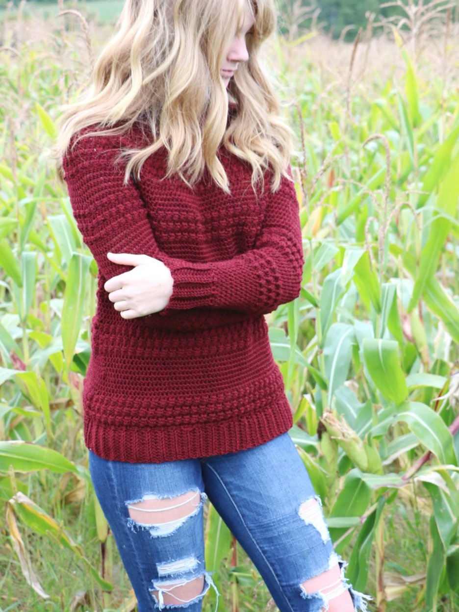 Cranberry Biscotti Sweater Crochet Pattern product image (4)