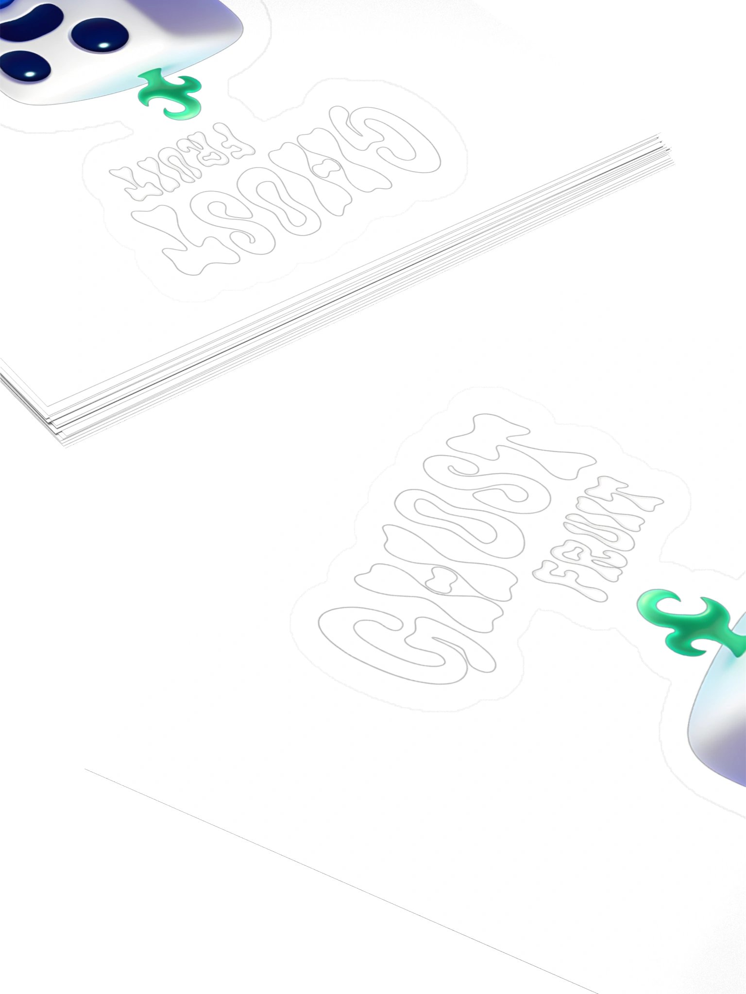 Ghost Fruit Sticker 3x3" Blox Fruits Gamer Gift For Kids product image (4)