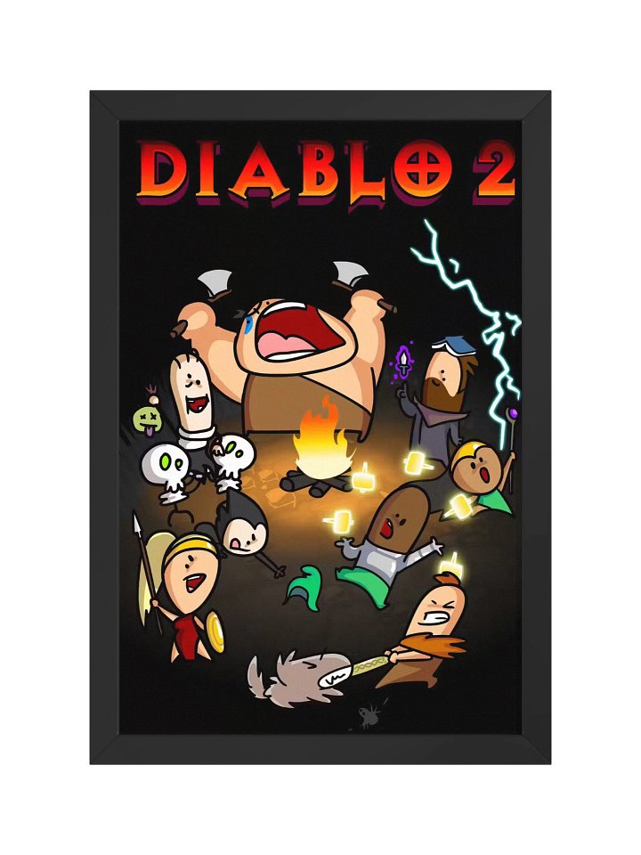 Diablo 2 Character Ensemble Framed Poster product image (1)