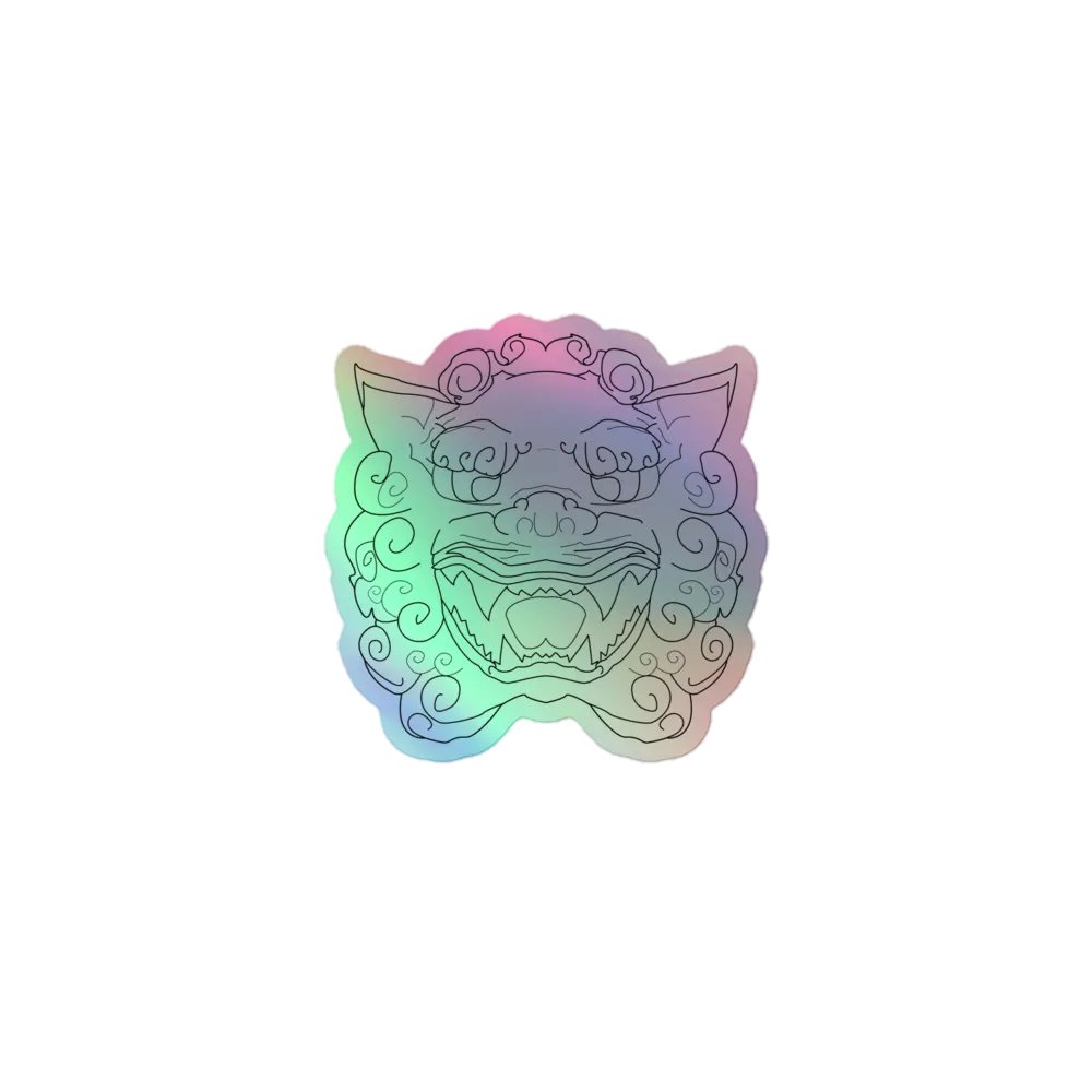 Holographic Foo Dog sticker product image (1)