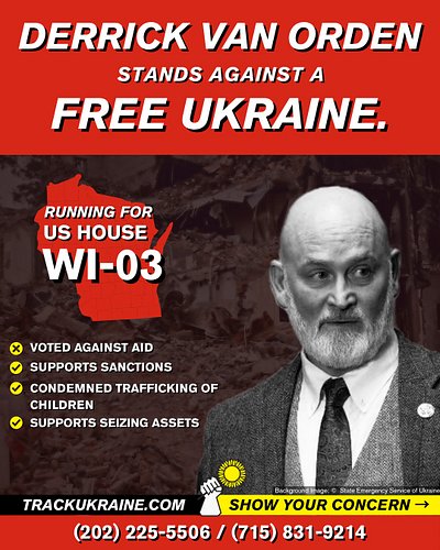Congressman @derrickvanorden has supported key votes that support Ukraine, but not vital aid for self defense. His stance on ...