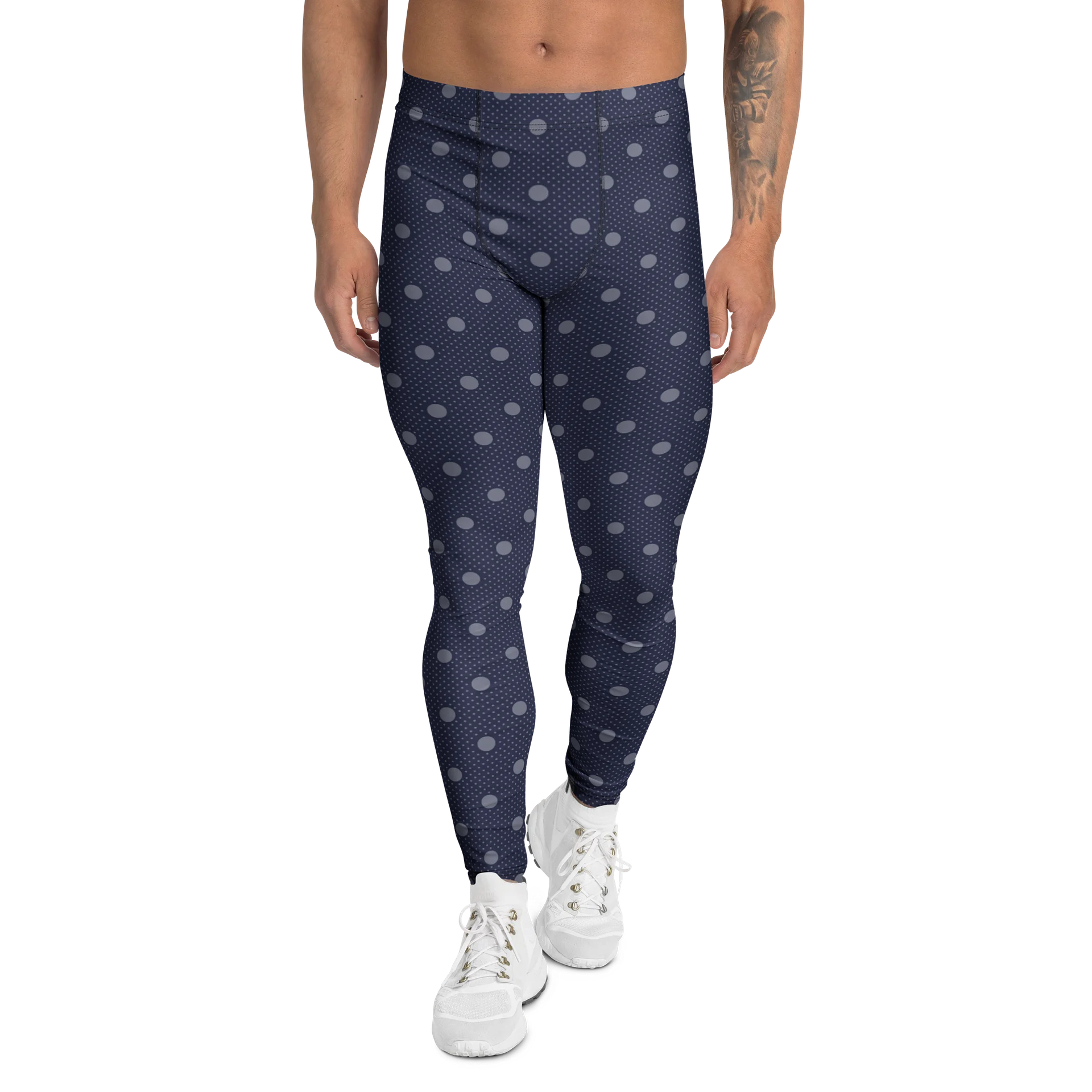 Comfortable Men's Leggings with Modern Polka Dots Design product image (1)