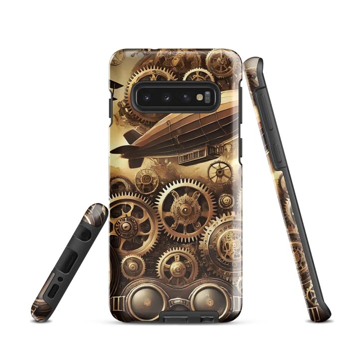 Steampunk Airship Samsung Tough Case - Retro Gearwork Design product image (1)