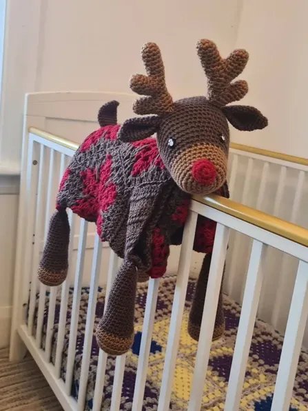 Reindeer Baby Blanket Crochet Pattern - 3in1 Toy & Playmat PDF Pattern - Crafting Happiness product image (8)