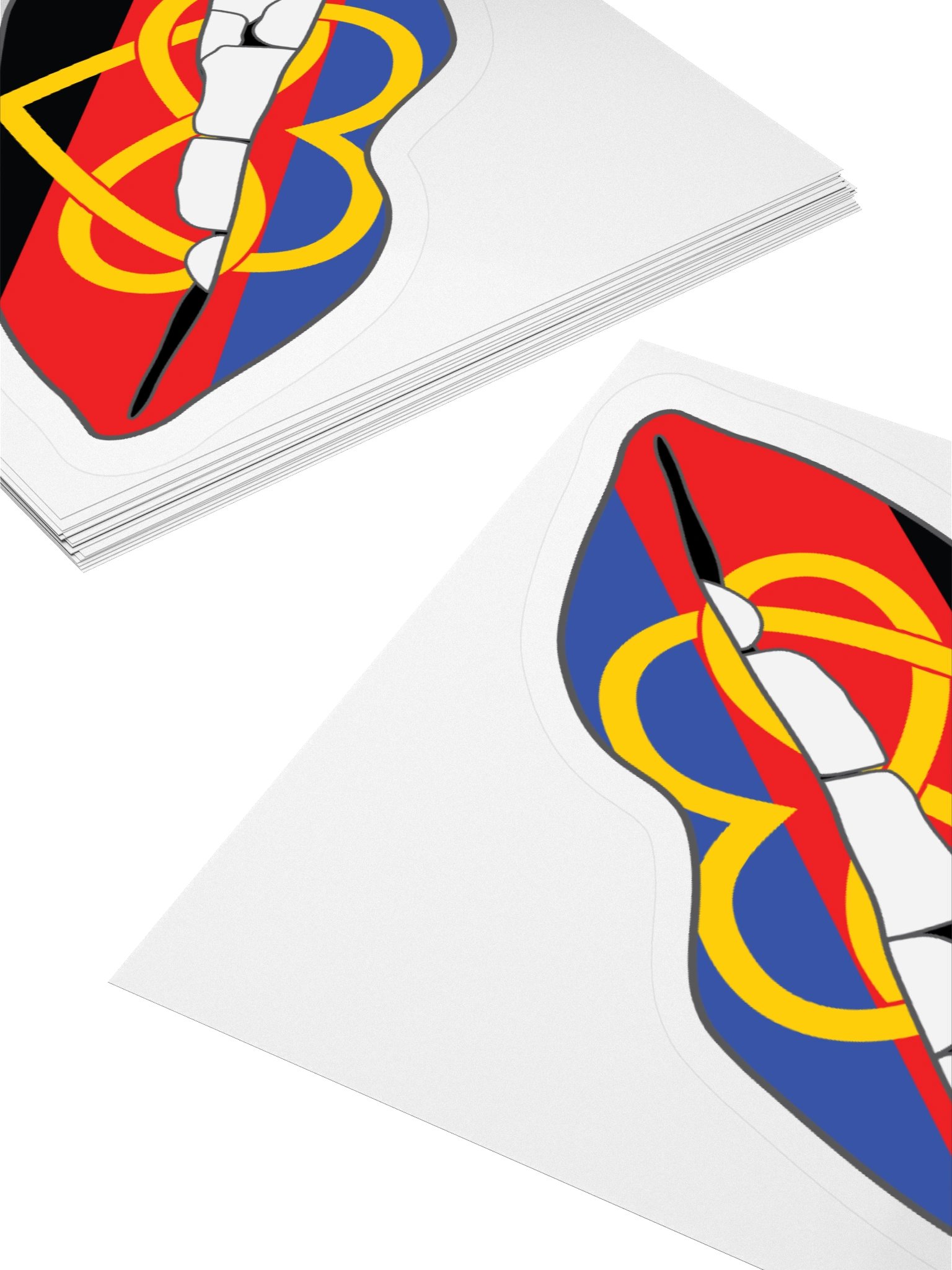 Polyamory Pride Flag Biting Lips Sticker product image (12)