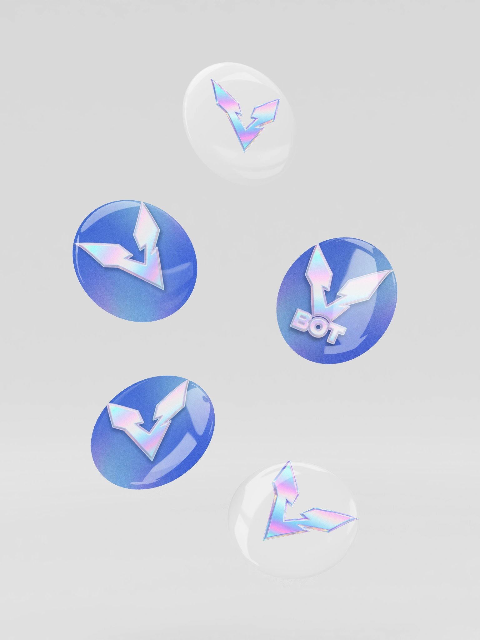 Pastel V Emblem Pin Buttons product image (6)